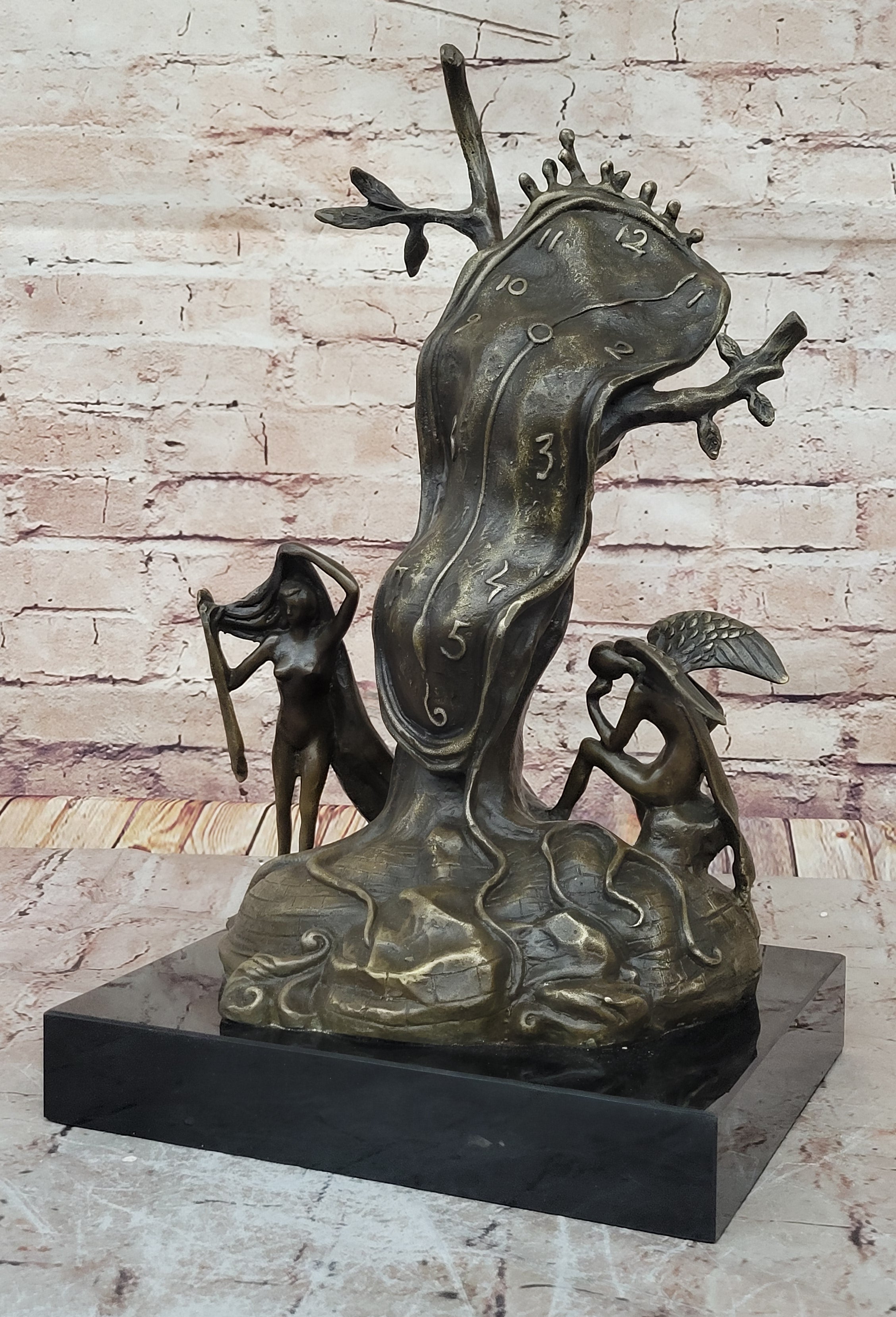 Handcrafted bronze sculpture SALE Patina Special Time Of Nobility Dali