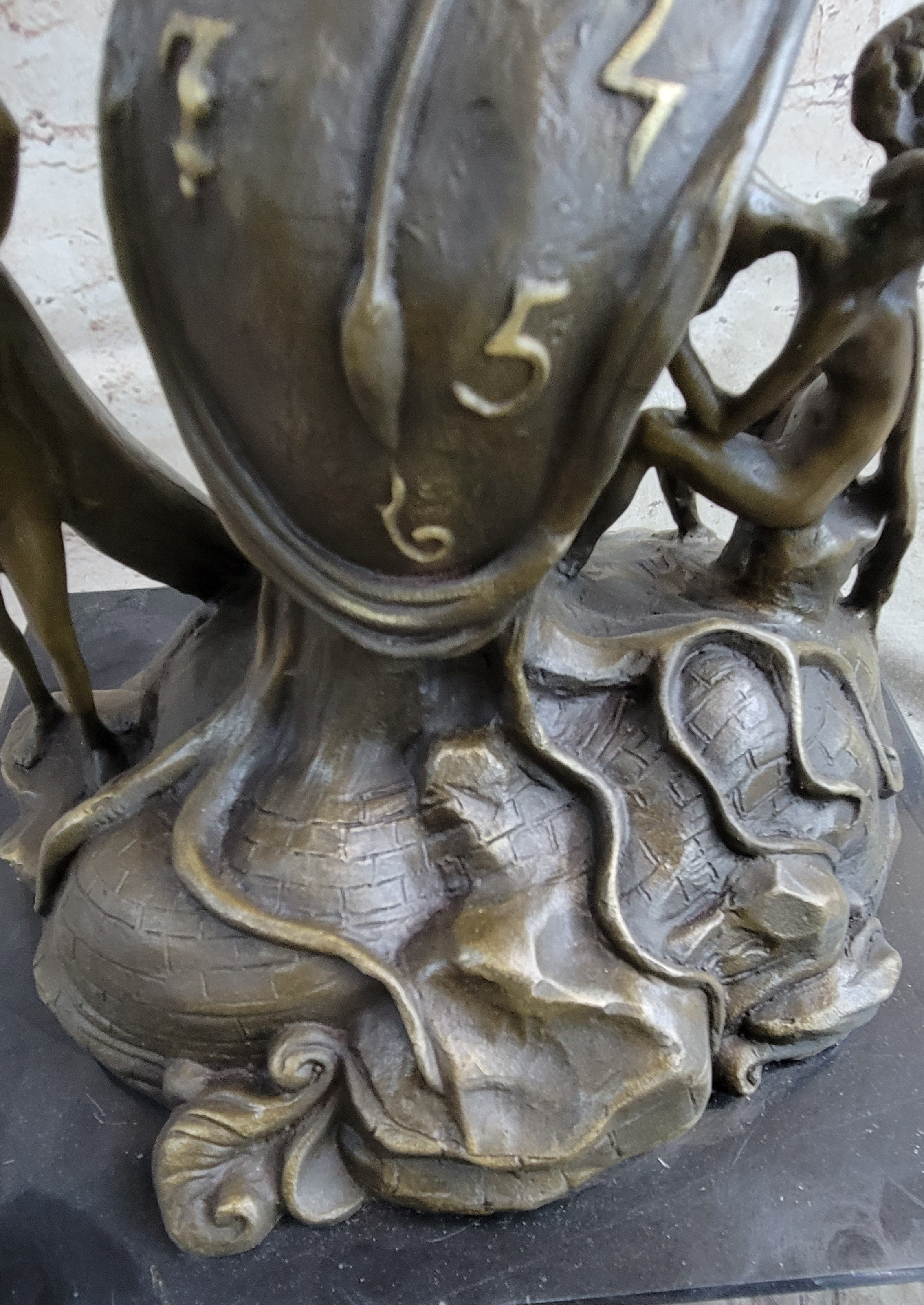 Handcrafted bronze sculpture SALE Patina Special Time Of Nobility Dali