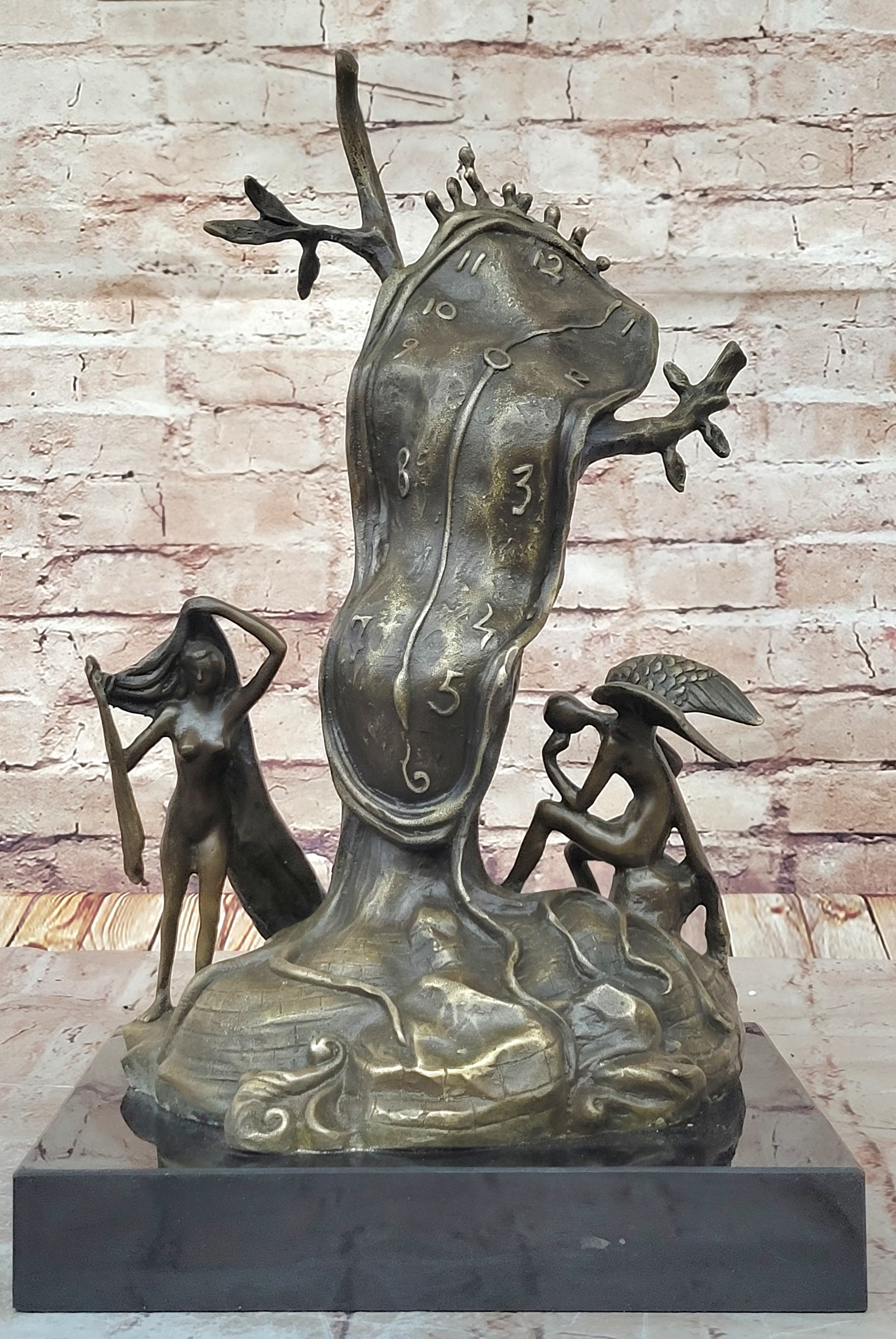 Handcrafted bronze sculpture SALE Patina Special Time Of Nobility Dali