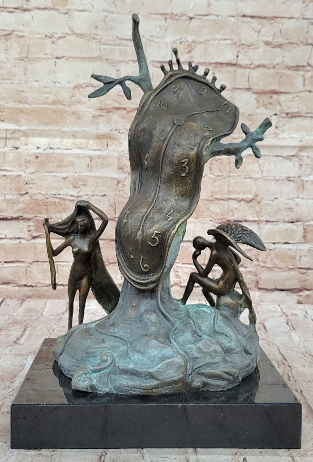 Salvador Dali Handcrafted Abstract Modern Art Nobility of Time Bronze Sculpture