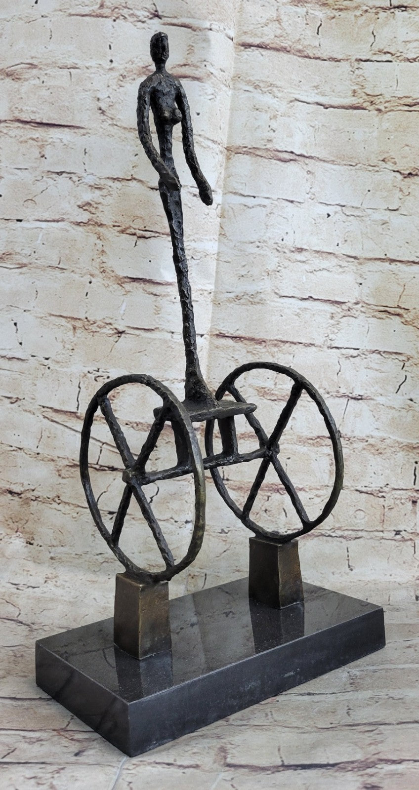 Bronze Sculpture Hand Made by Lost wax Large Woman Rider Hot Cast Sale