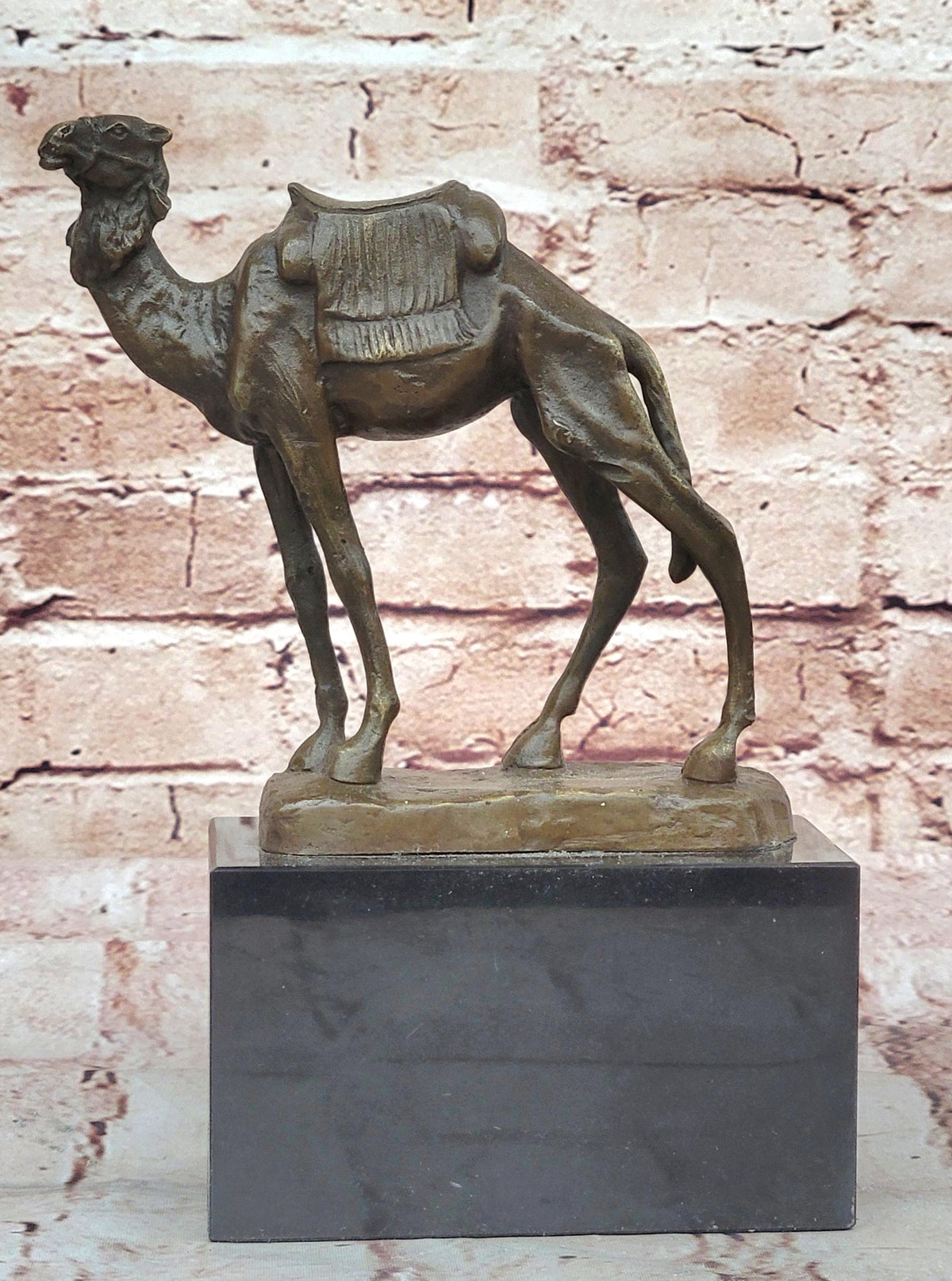 Handcrafted bronze sculpture SALE Marble Deco Art Desert Journey Camel Figurine
