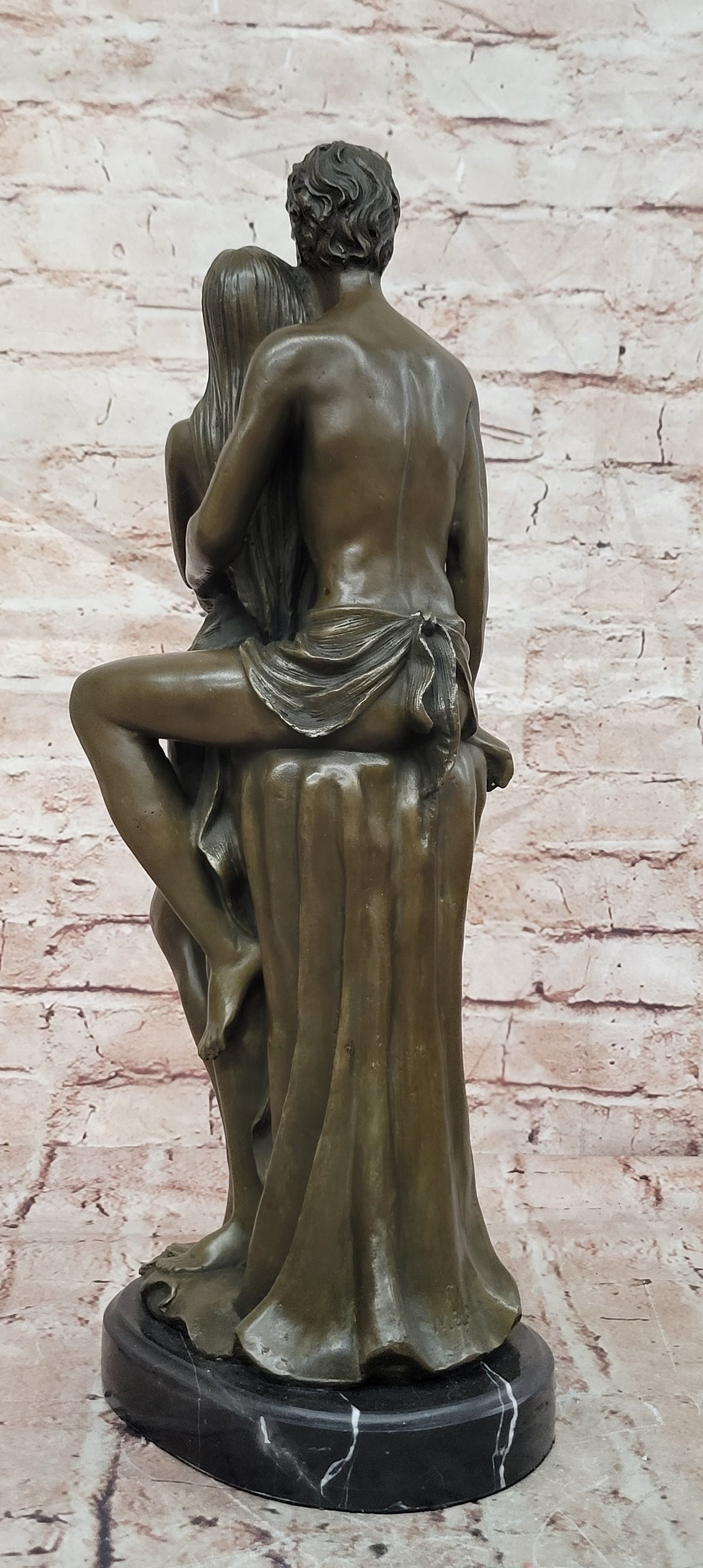 Handcrafted bronze sculpture SALE Female Male Couple Nude Cast Hot Superb *