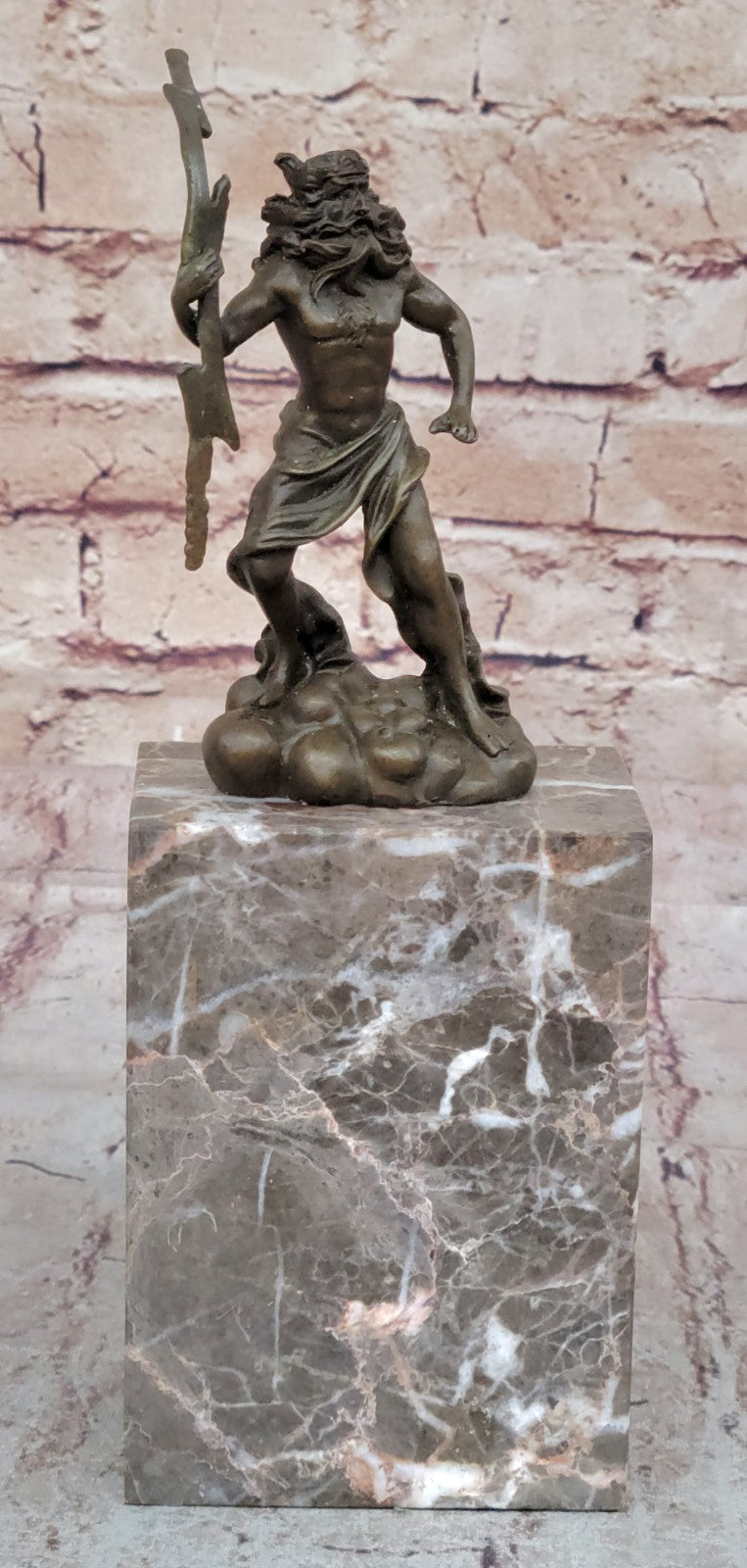 Handcrafted bronze sculpture SALE Art Zeus Or ~Original ~Poseidon Signed Sale