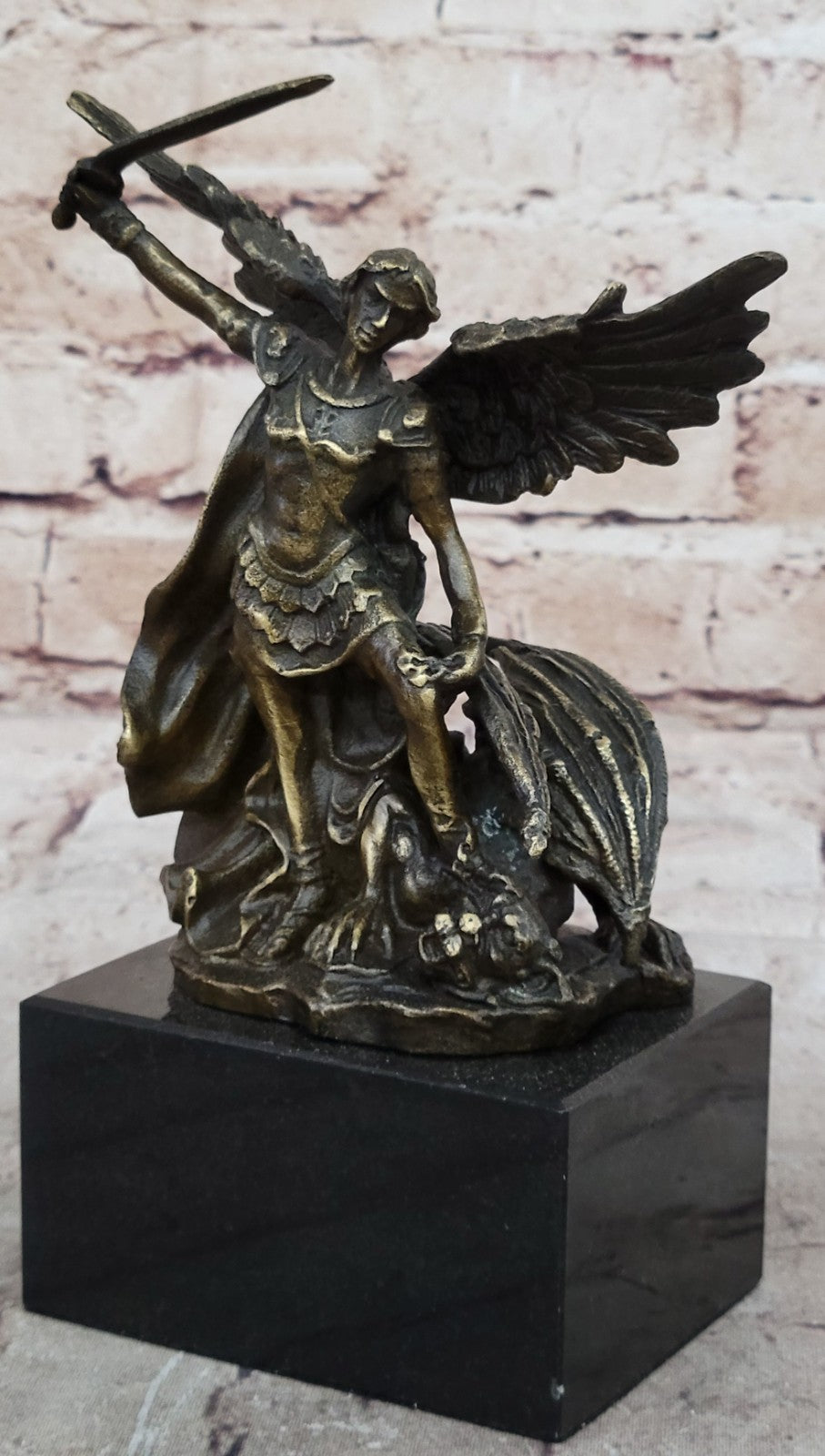 Handcrafted bronze sculpture SALE Saint Church Religious  Signed Moreau Figurine