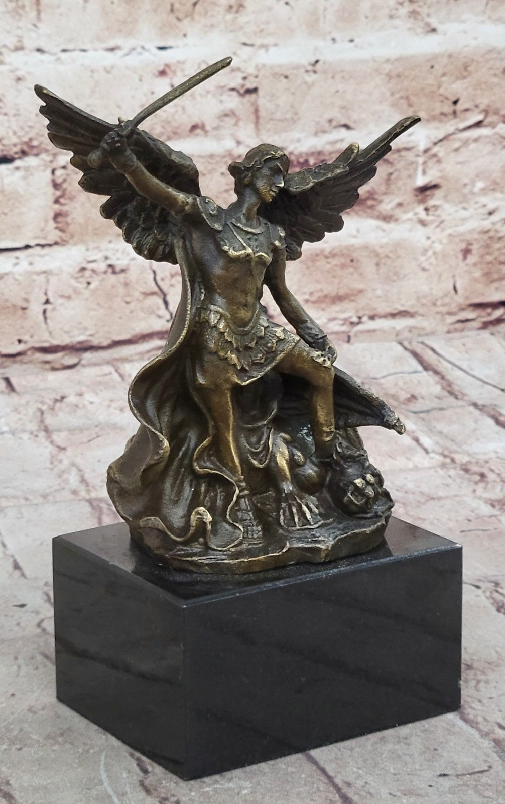 Handcrafted bronze sculpture SALE Saint Church Religious  Signed Moreau Figurine