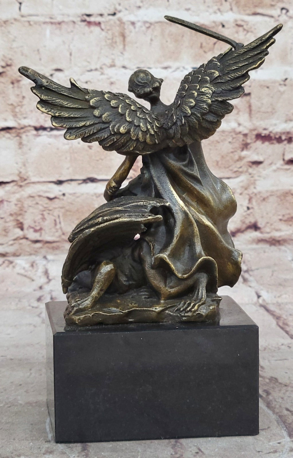 Handcrafted bronze sculpture SALE Saint Church Religious  Signed Moreau Figurine