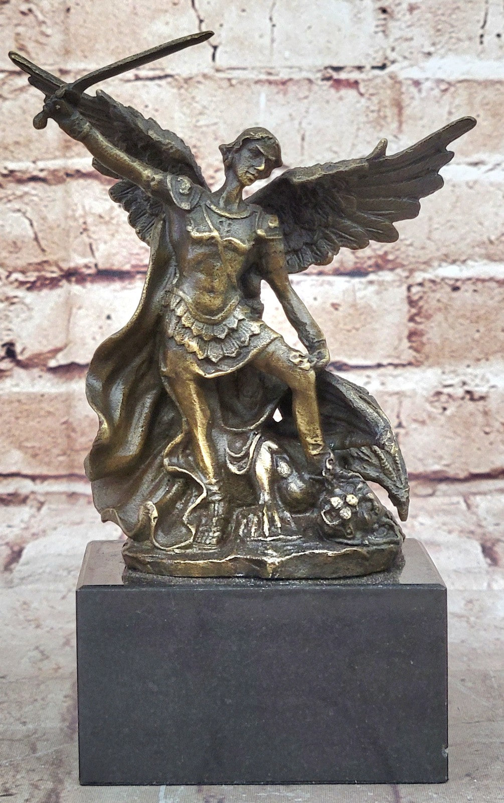 Handcrafted bronze sculpture SALE Saint Church Religious  Signed Moreau Figurine