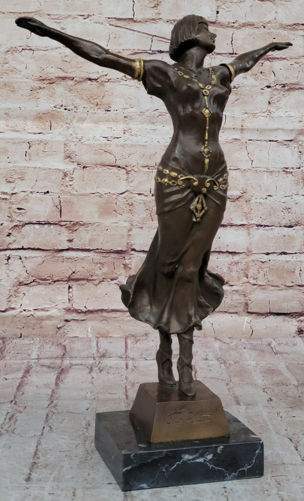 Hand Made Real Bronze Victorian Proper Lady Sculpture Statue Figurine Statue