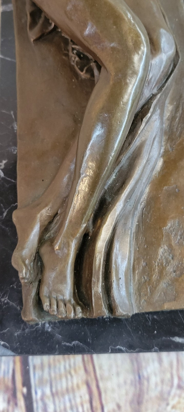 100% Solid Bronze Nude Naked Woman Holding a Bird Bronze Sculpture Sale