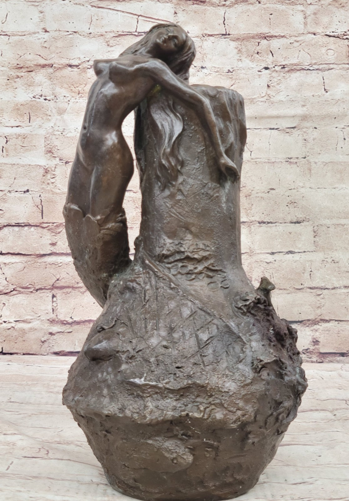 Mermaid Pure Lady Home Collectibles Bronze Sculpture Statue Figurine Figure Sale