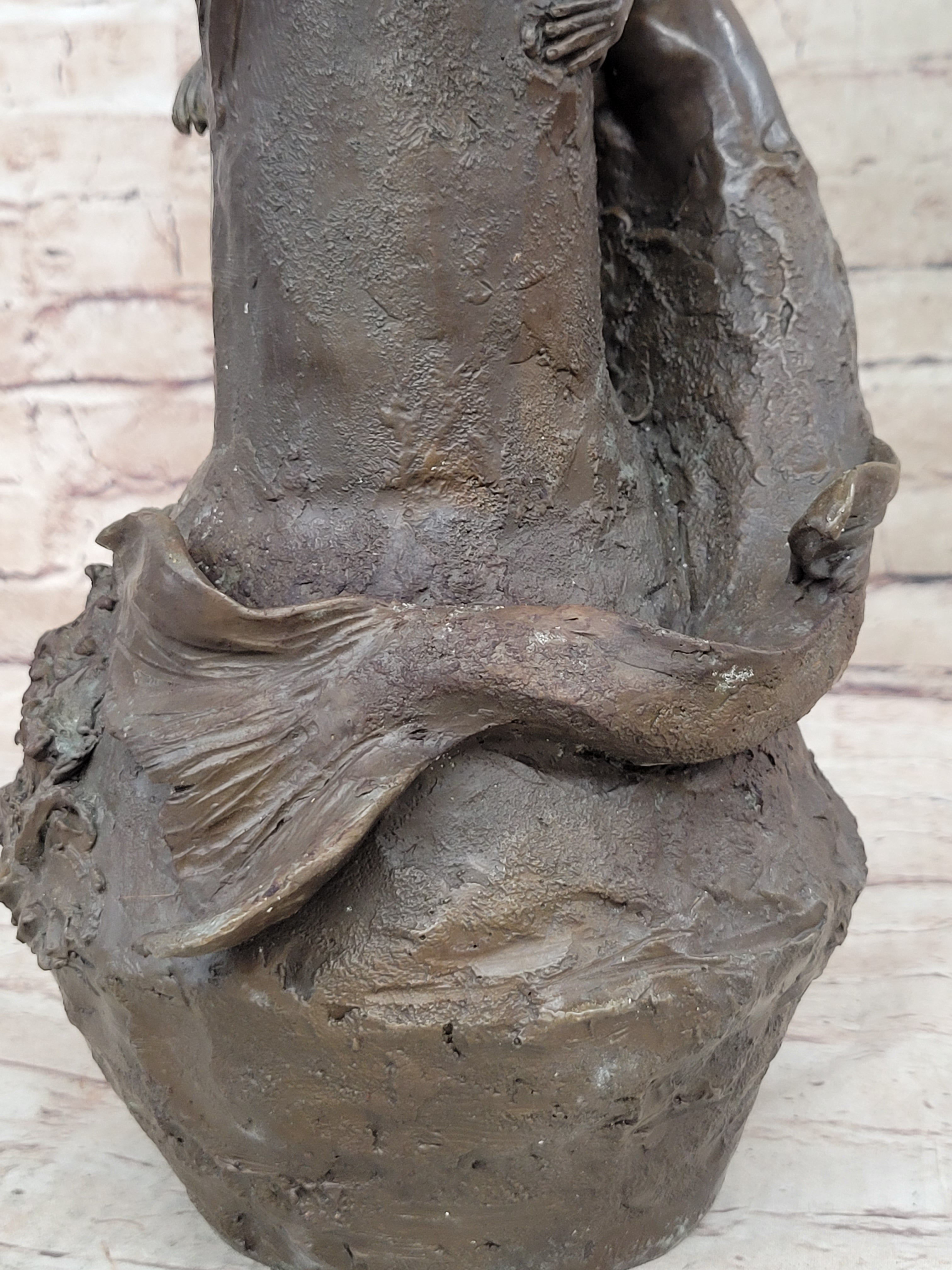 Mermaid Pure Lady Home Collectibles Bronze Sculpture Statue Figurine Figure Sale