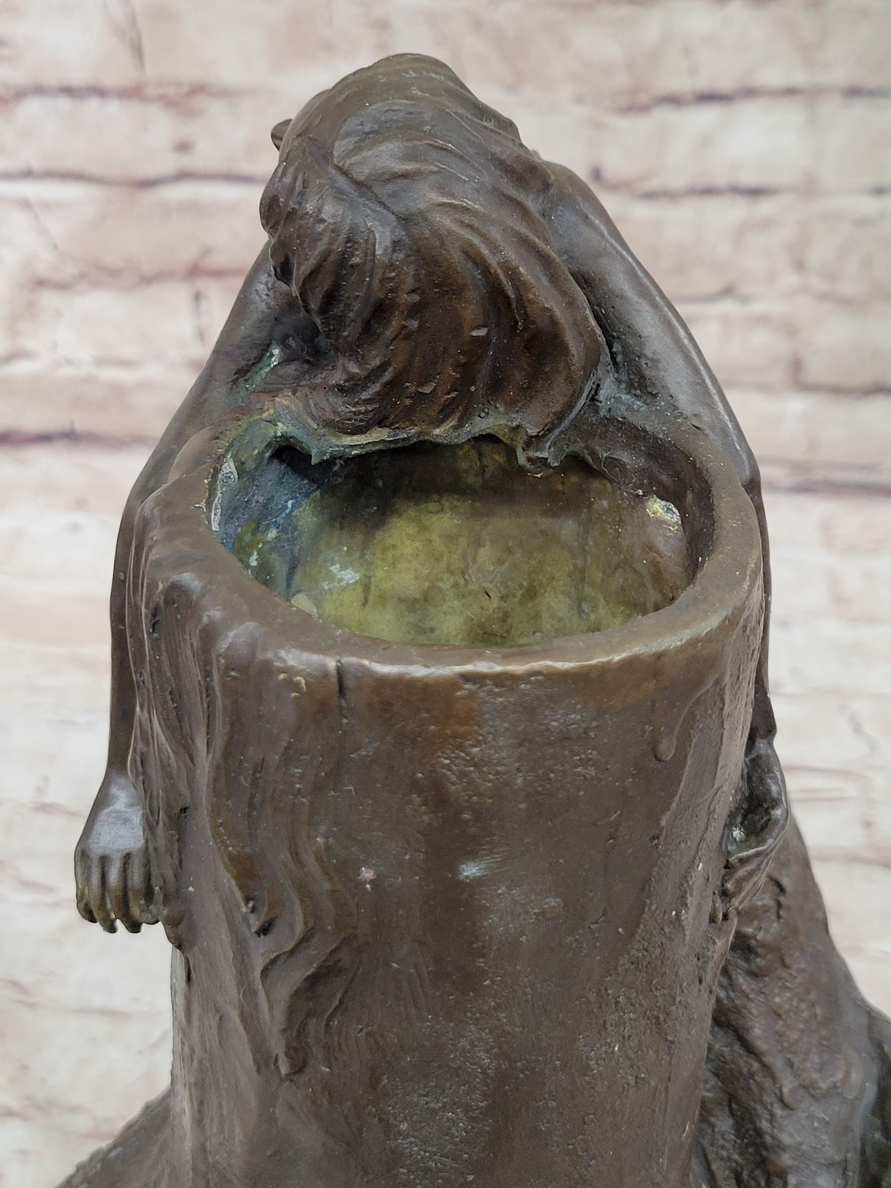 Mermaid Pure Lady Home Collectibles Bronze Sculpture Statue Figurine Figure Sale