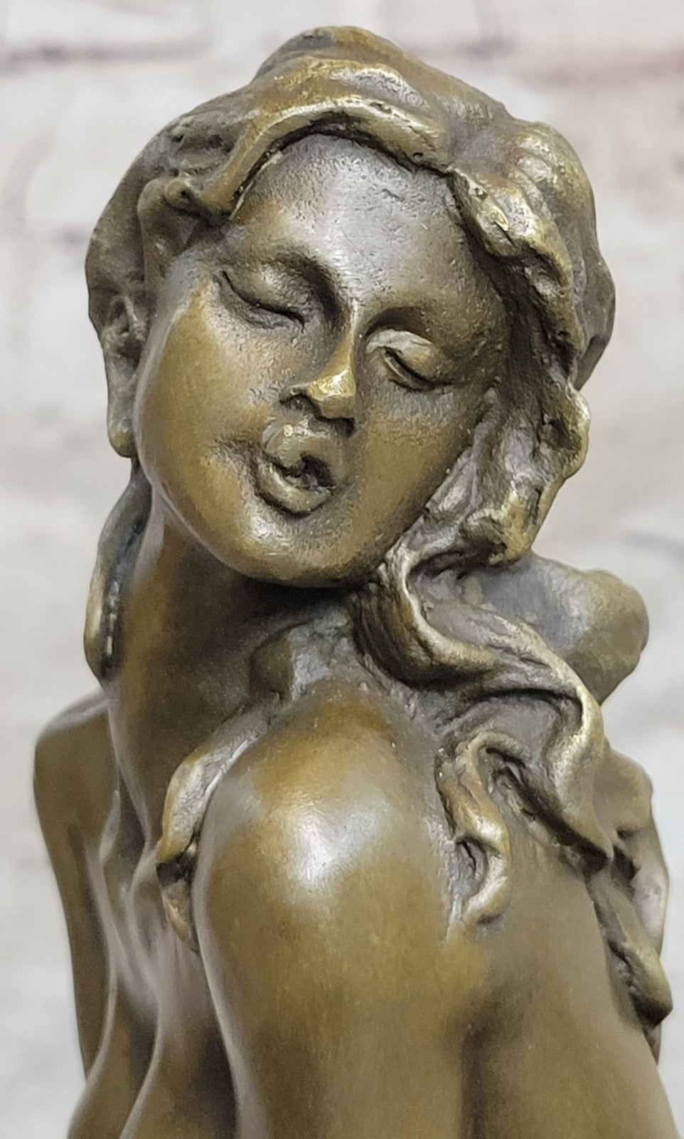 Erotic Art / Vienna Bronze Statue - Striptease - signed by Artist Naked Nude Decor