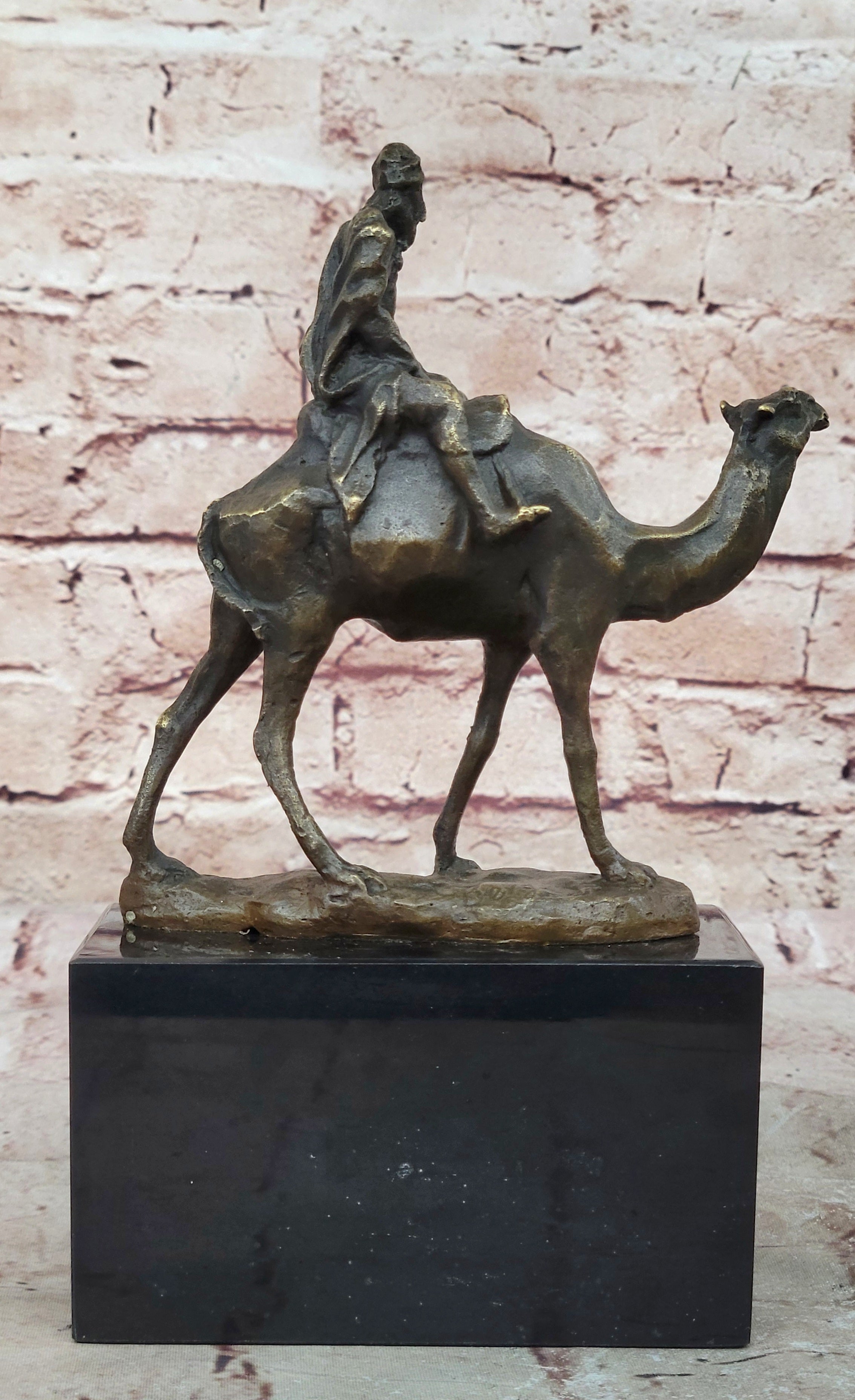 RARE Franz Bergman Austrian Bronze Orientalist Horse & Rider Statue Sculpture