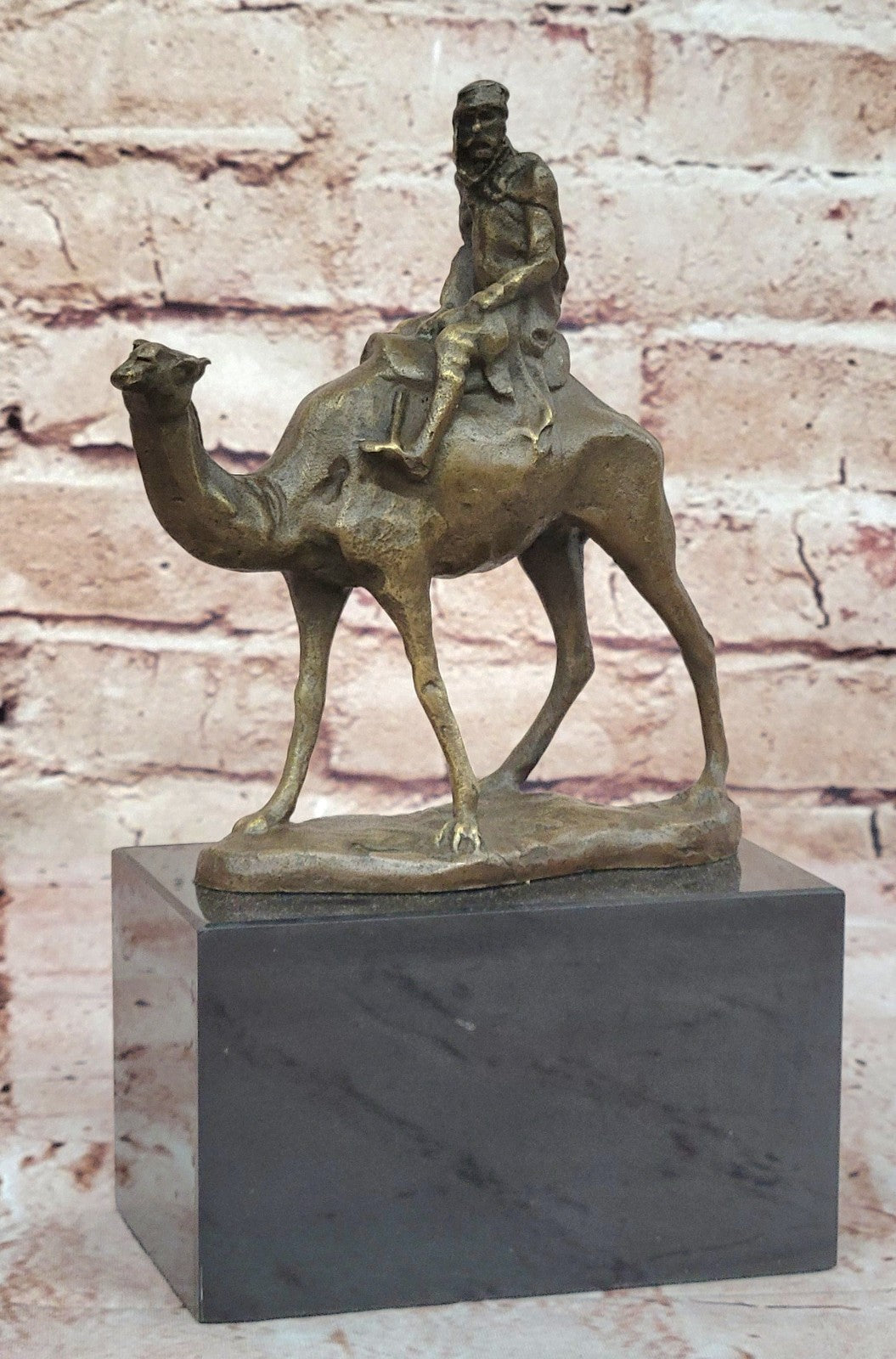 RARE Franz Bergman Austrian Bronze Orientalist Horse & Rider Statue Sculpture