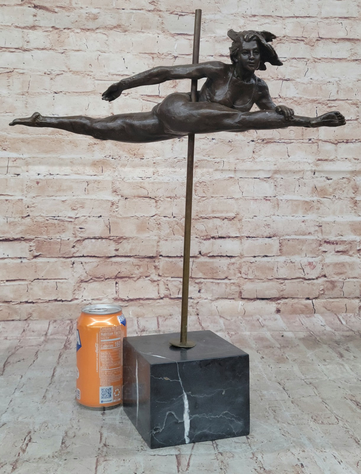 Olympic Gymnast Rhythmic Girl Attractive Figure Handcrafted Bronze Sculpture