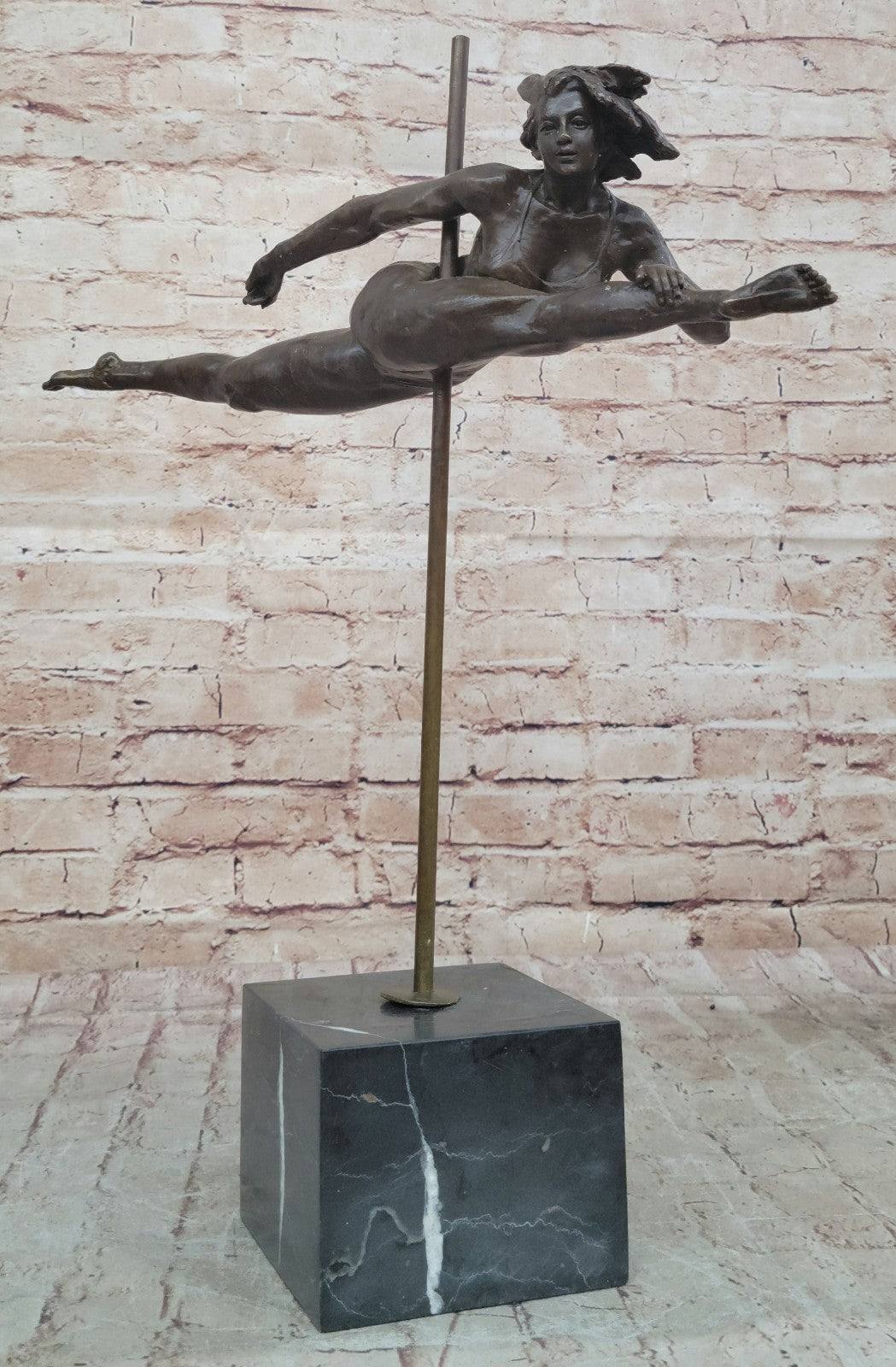 Olympic Gymnast Rhythmic Girl Attractive Figure Handcrafted Bronze Sculpture