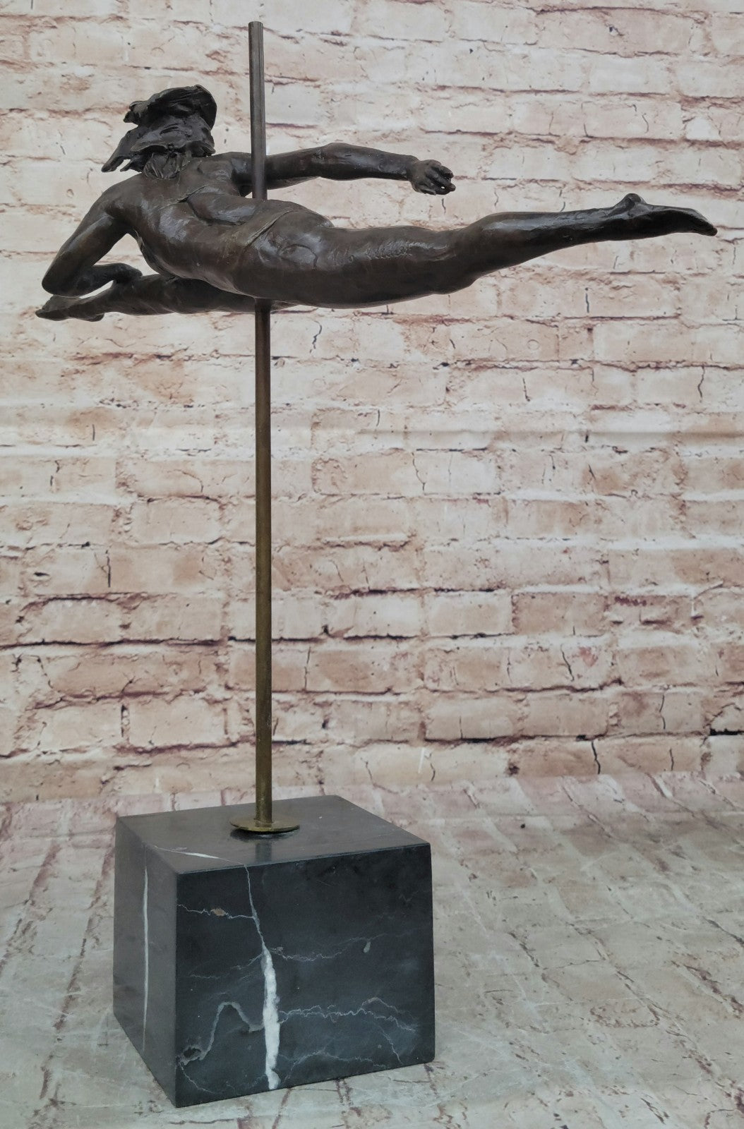 Olympic Gymnast Rhythmic Girl Attractive Figure Handcrafted Bronze Sculpture