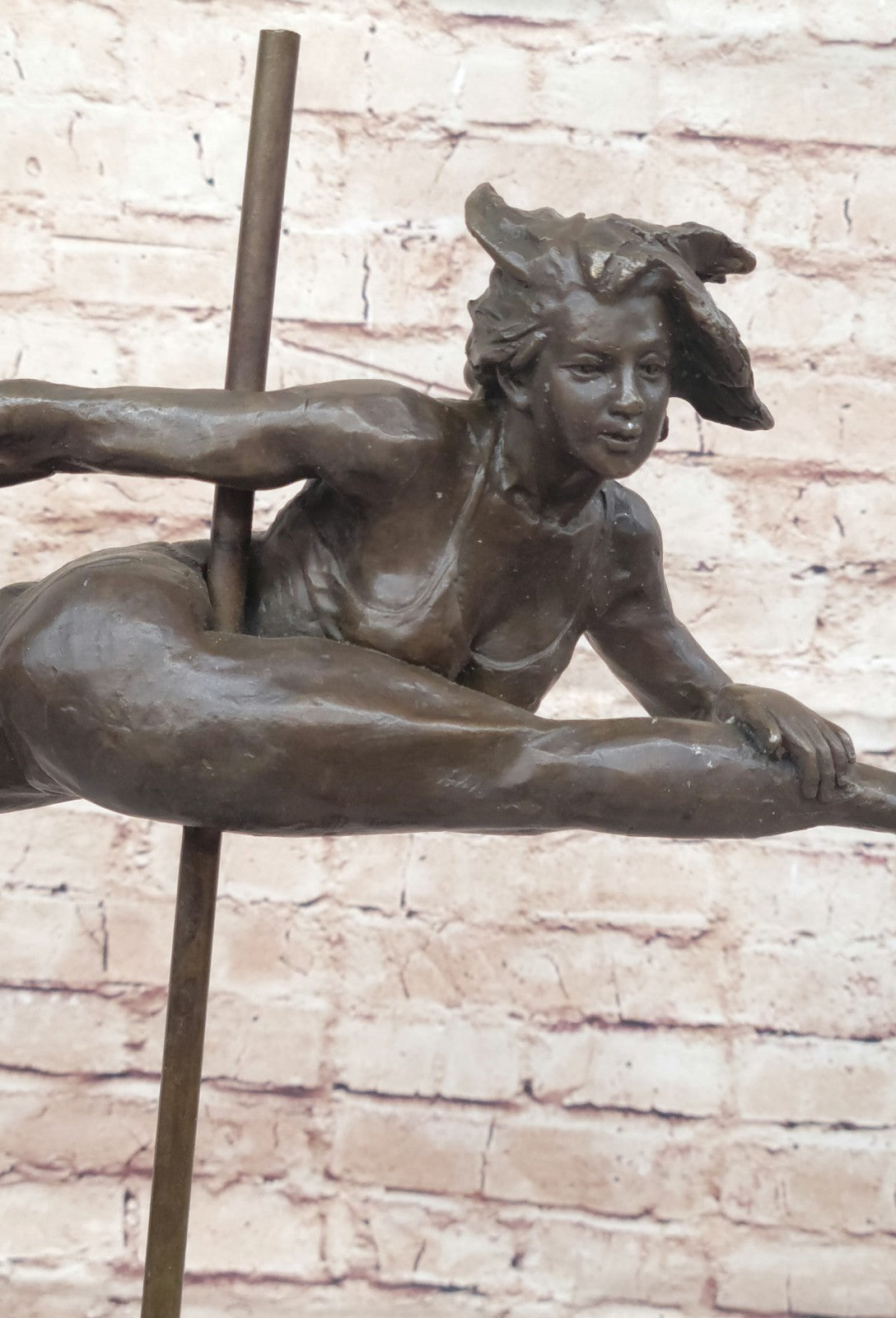 Olympic Gymnast Rhythmic Girl Attractive Figure Handcrafted Bronze Sculpture