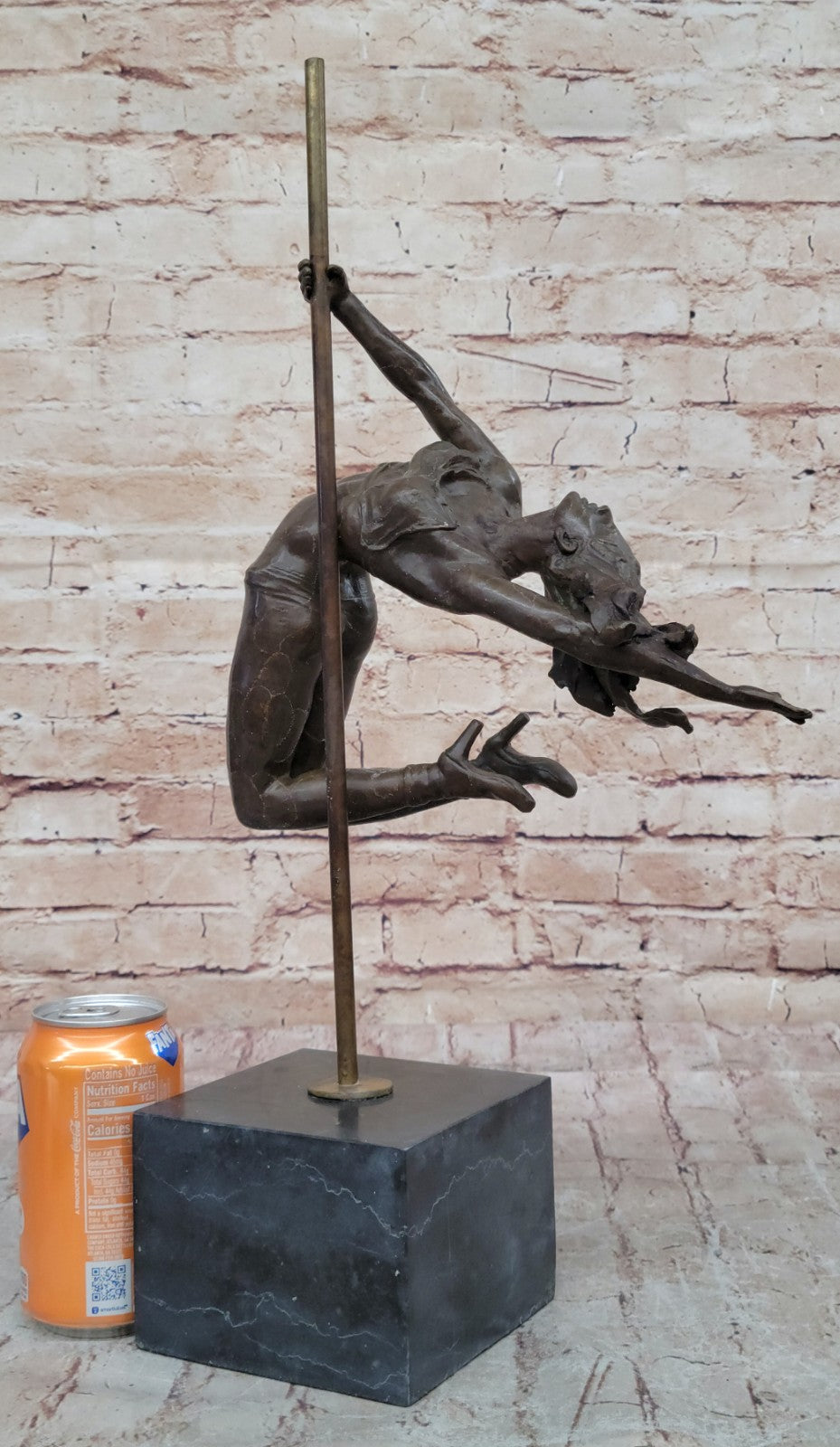 Olympic Sexy Girl Comaneci Nadia Vitaleh Aldo Handcrafted Bronze Sculpture Art T