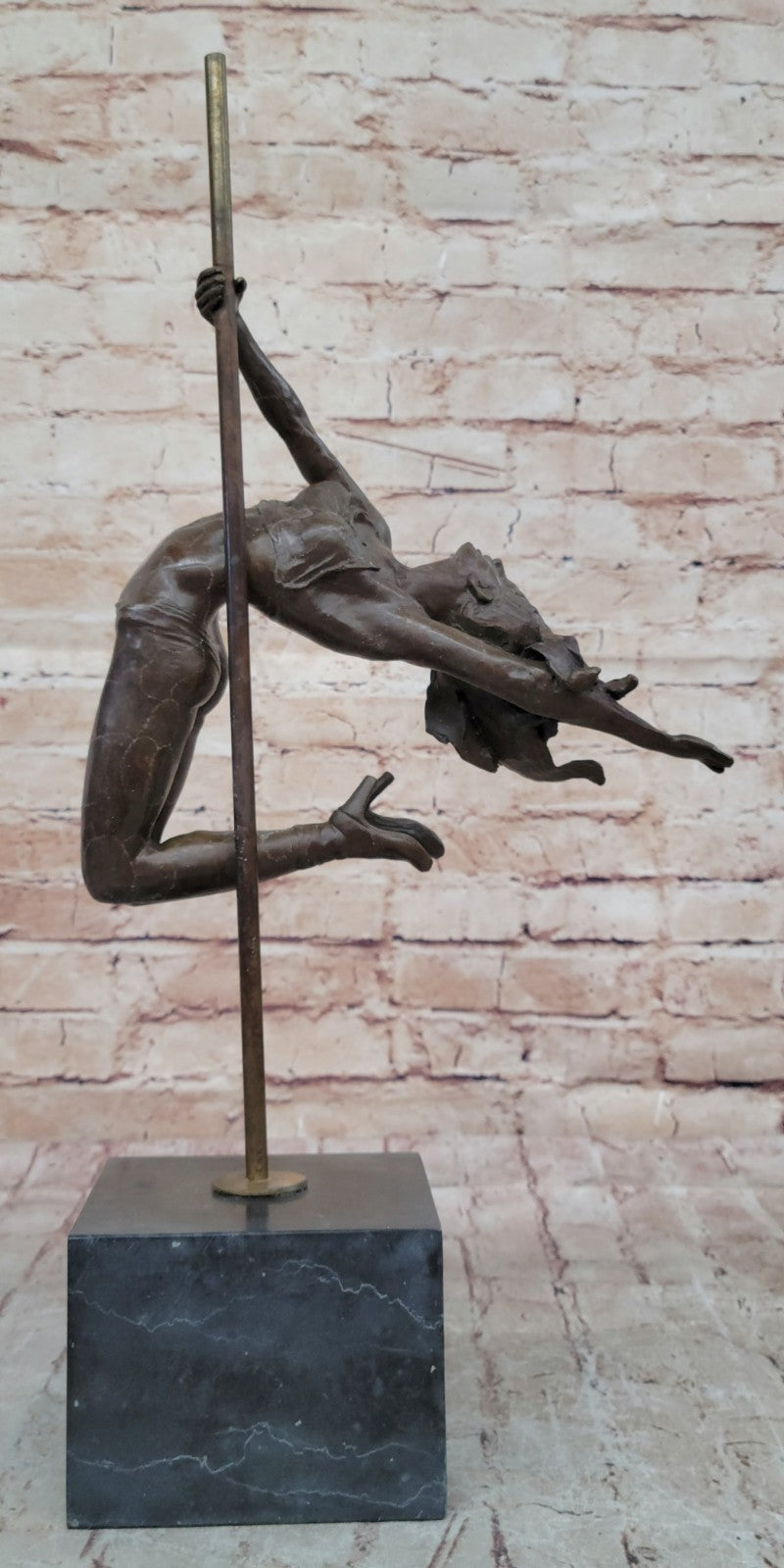 Olympic Sexy Girl Comaneci Nadia Vitaleh Aldo Handcrafted Bronze Sculpture Art T