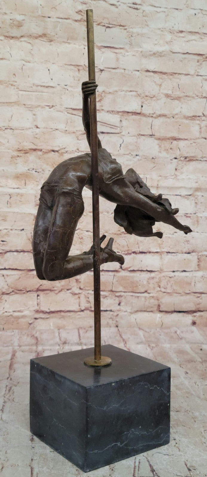 Olympic Sexy Girl Comaneci Nadia Vitaleh Aldo Handcrafted Bronze Sculpture Art T