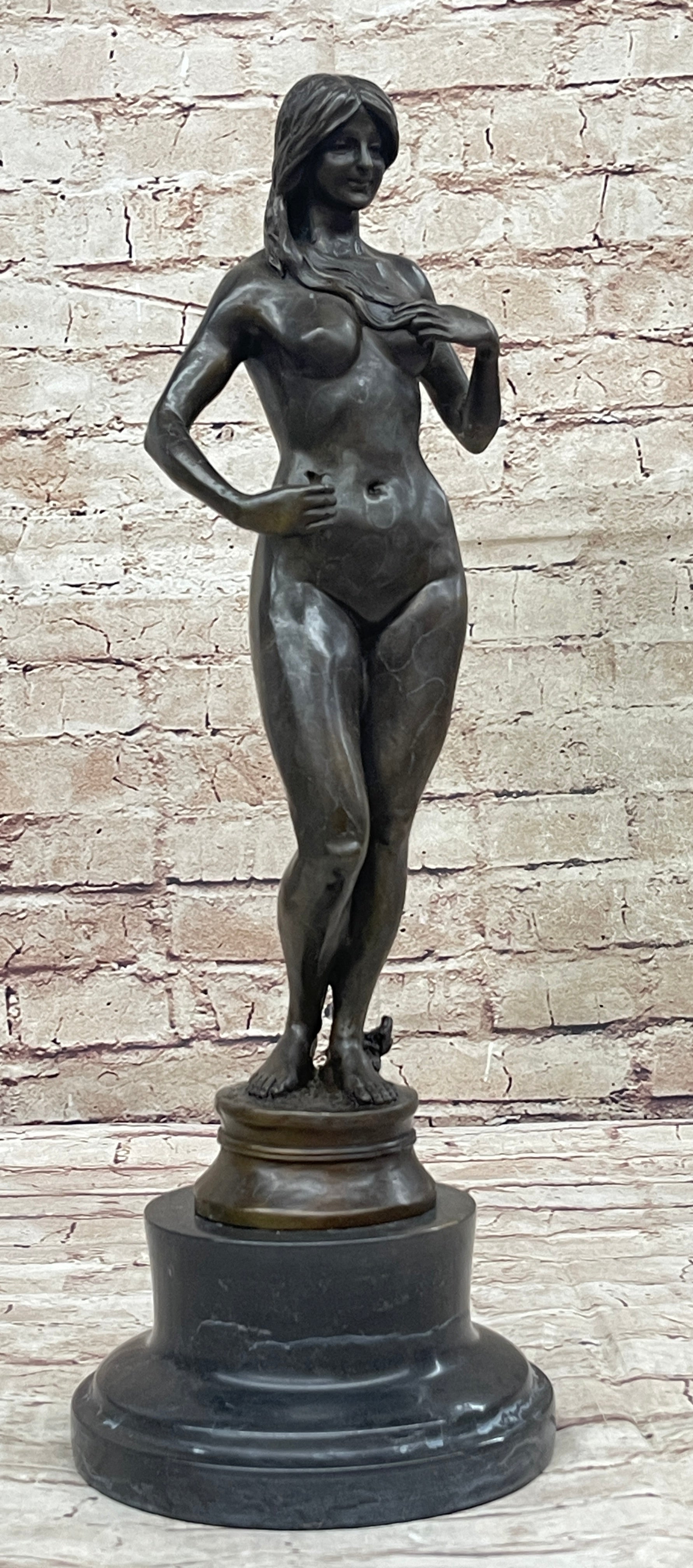 Handcrafted bronze sculpture SALE Erotic Nude Eve Vitaleh Aldo Original Large