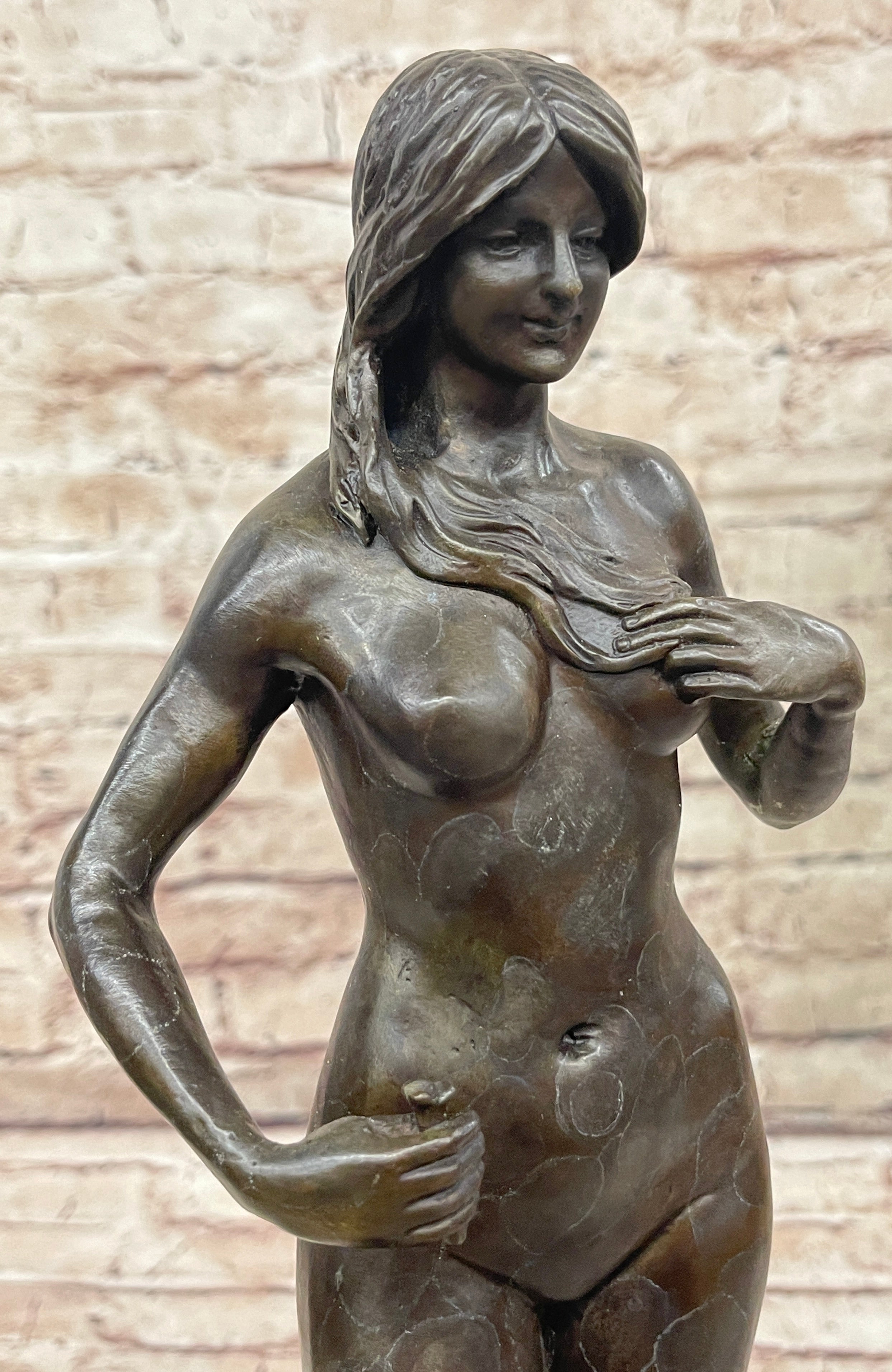 Handcrafted bronze sculpture SALE Erotic Nude Eve Vitaleh Aldo Original Large