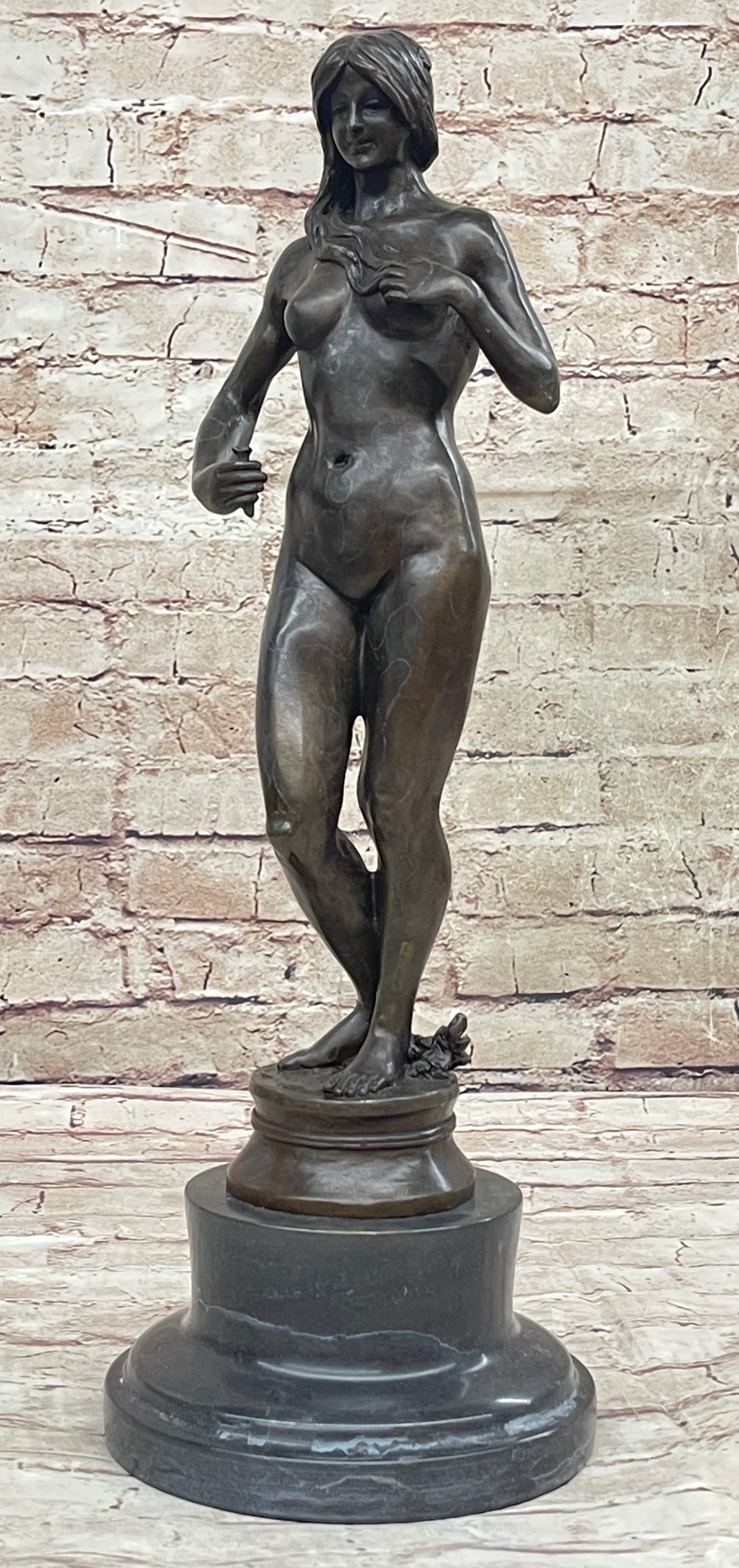 Handcrafted bronze sculpture SALE Erotic Nude Eve Vitaleh Aldo Original Large