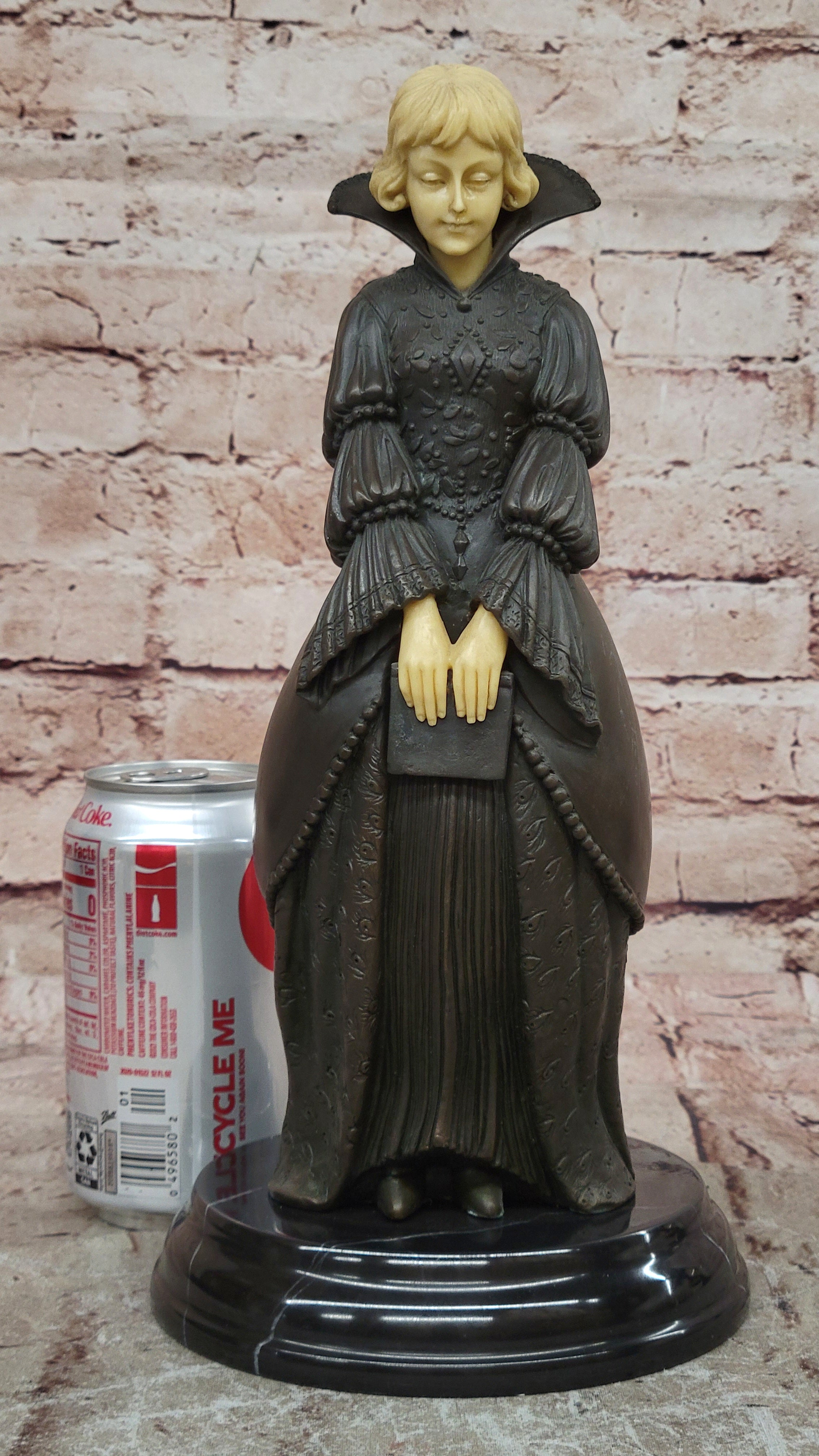 Arc Metal Jean French Lady Crusader Bronze Sculpture Statue Figurine Figure T