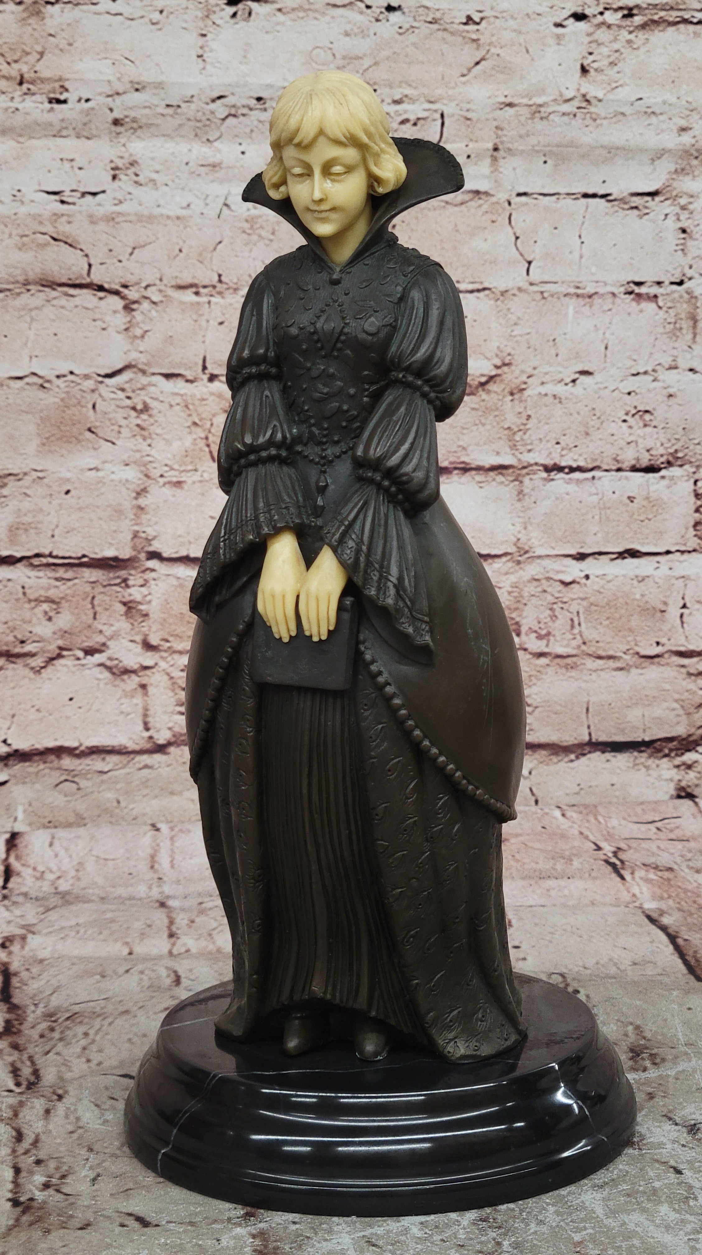 Arc Metal Jean French Lady Crusader Bronze Sculpture Statue Figurine Figure T