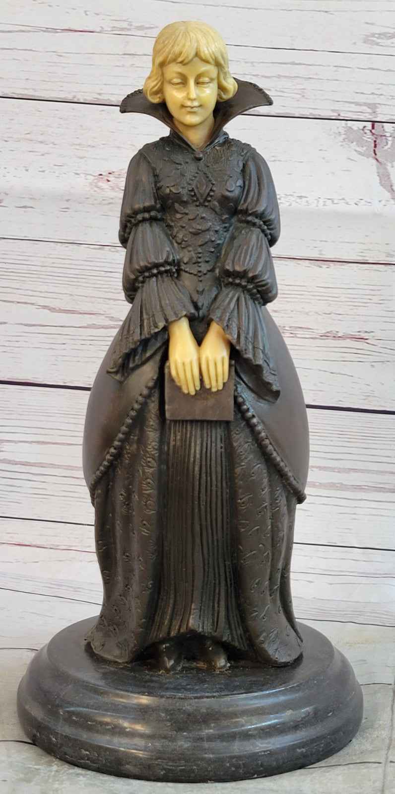 Arc Metal Jean French Lady Crusader Bronze Sculpture Statue Figurine Figure T