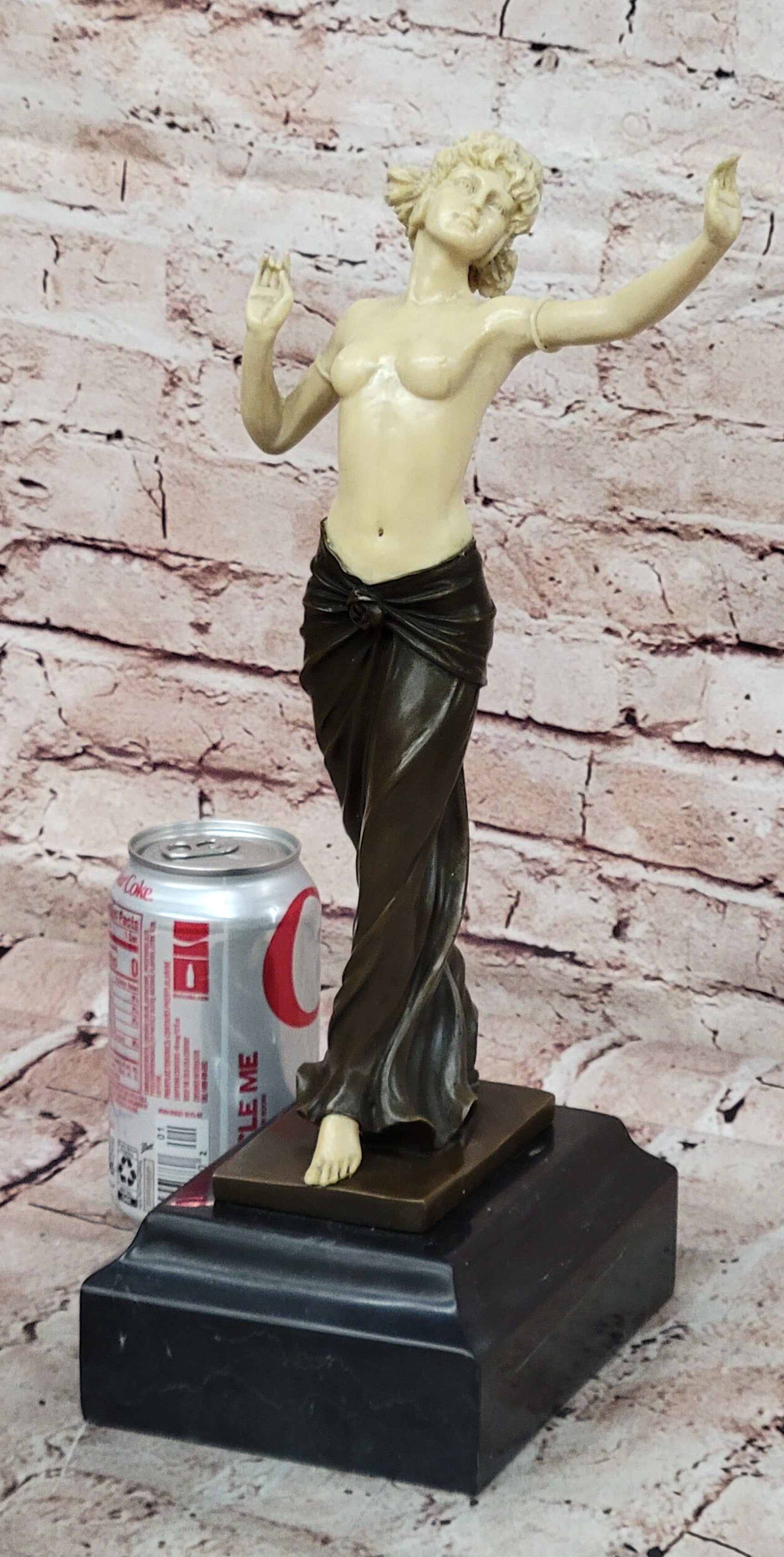 Combination of Real Bronze and Decor Sculpture Hot Cast Erotic Woman Figure
