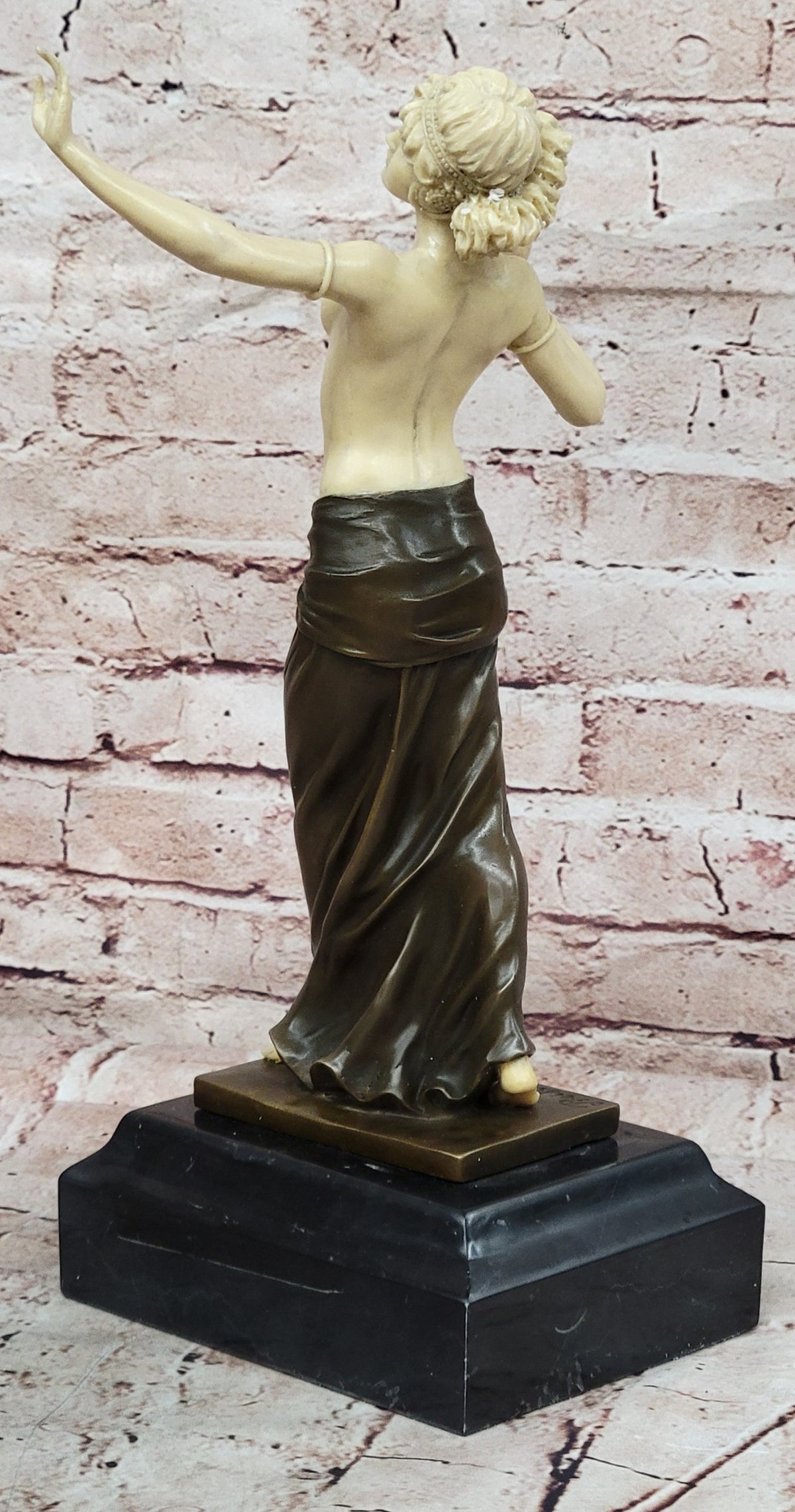 Combination of Real Bronze and Decor Sculpture Hot Cast Erotic Woman Figure