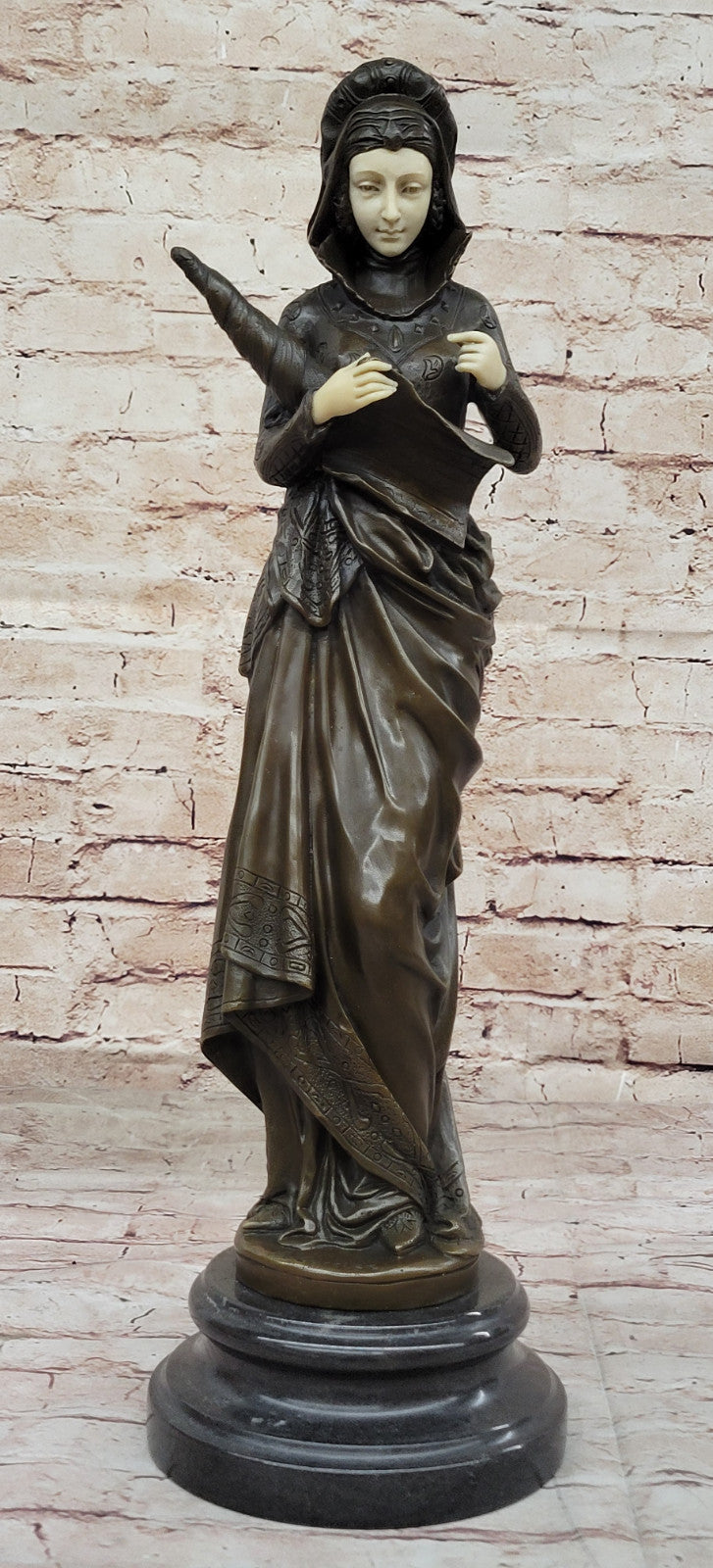 Albert Ernest Carrier Belleuse Lady Bronze Statue Fine Art Collector`s Figurine