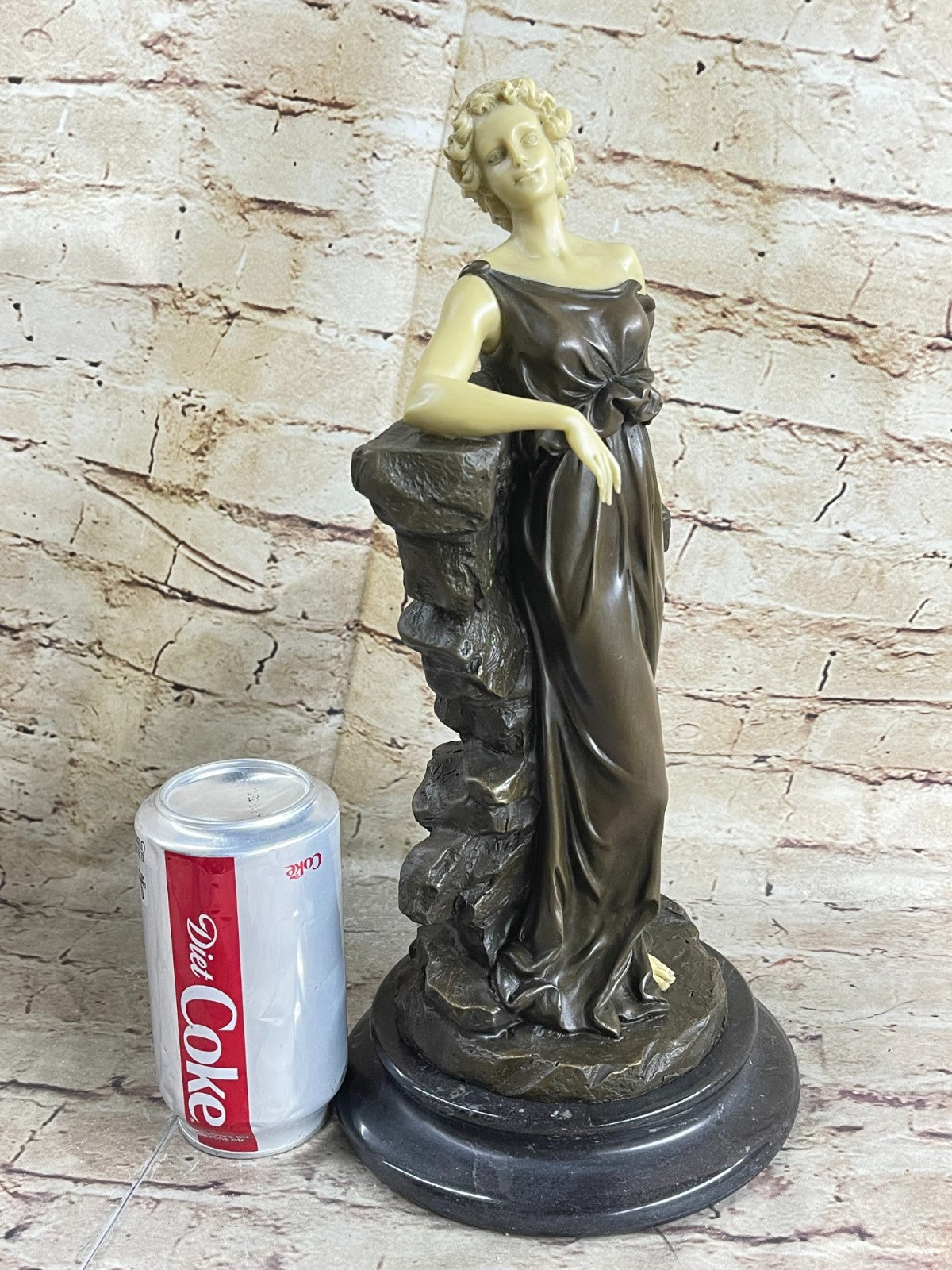 Grand Tour Bronze Bust Of Roman Or Greek God - Goddess Sculpture Marble Figurine