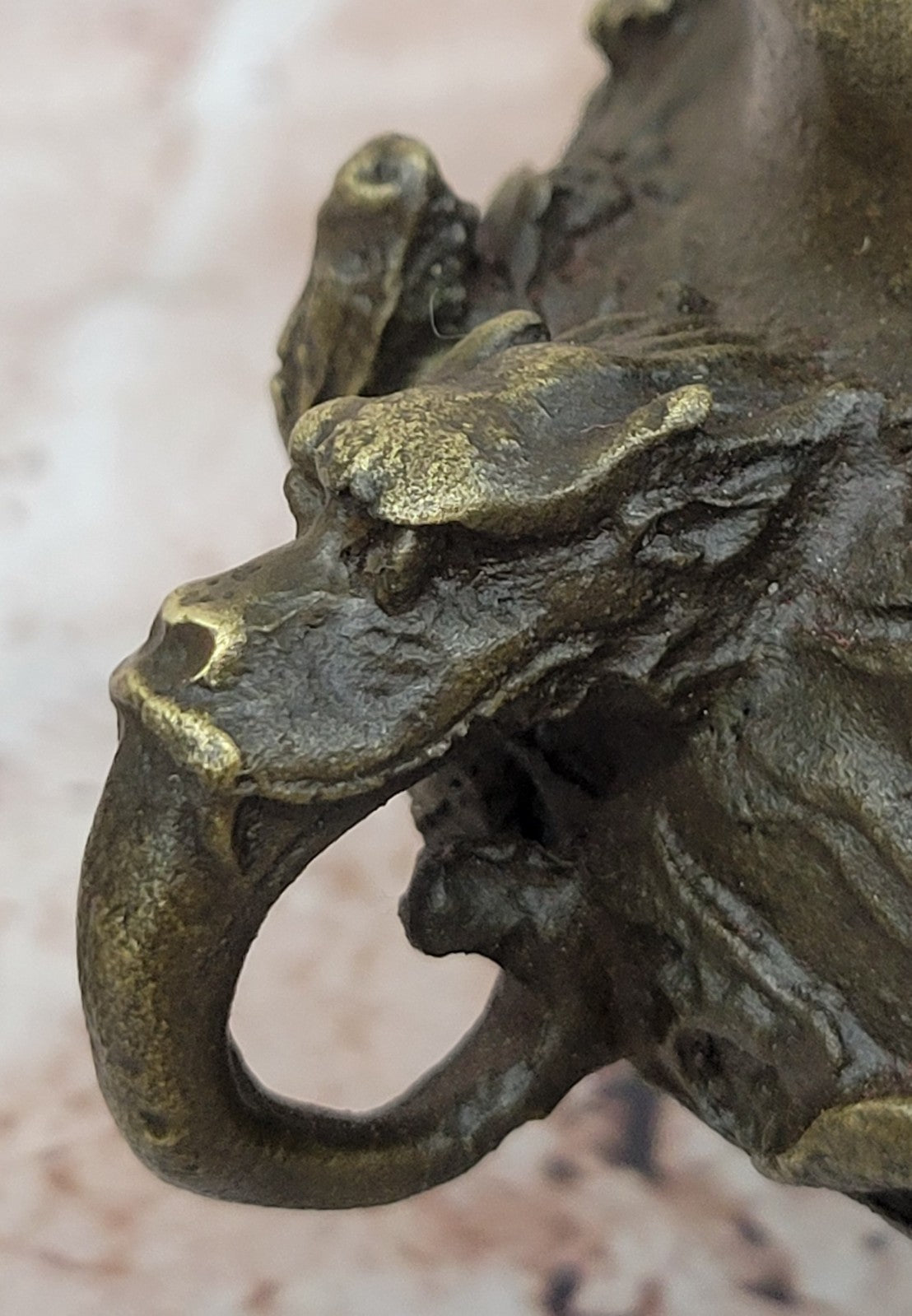 Handcrafted bronze sculpture SALE Incense Dragon Gilded Favorites Folk China