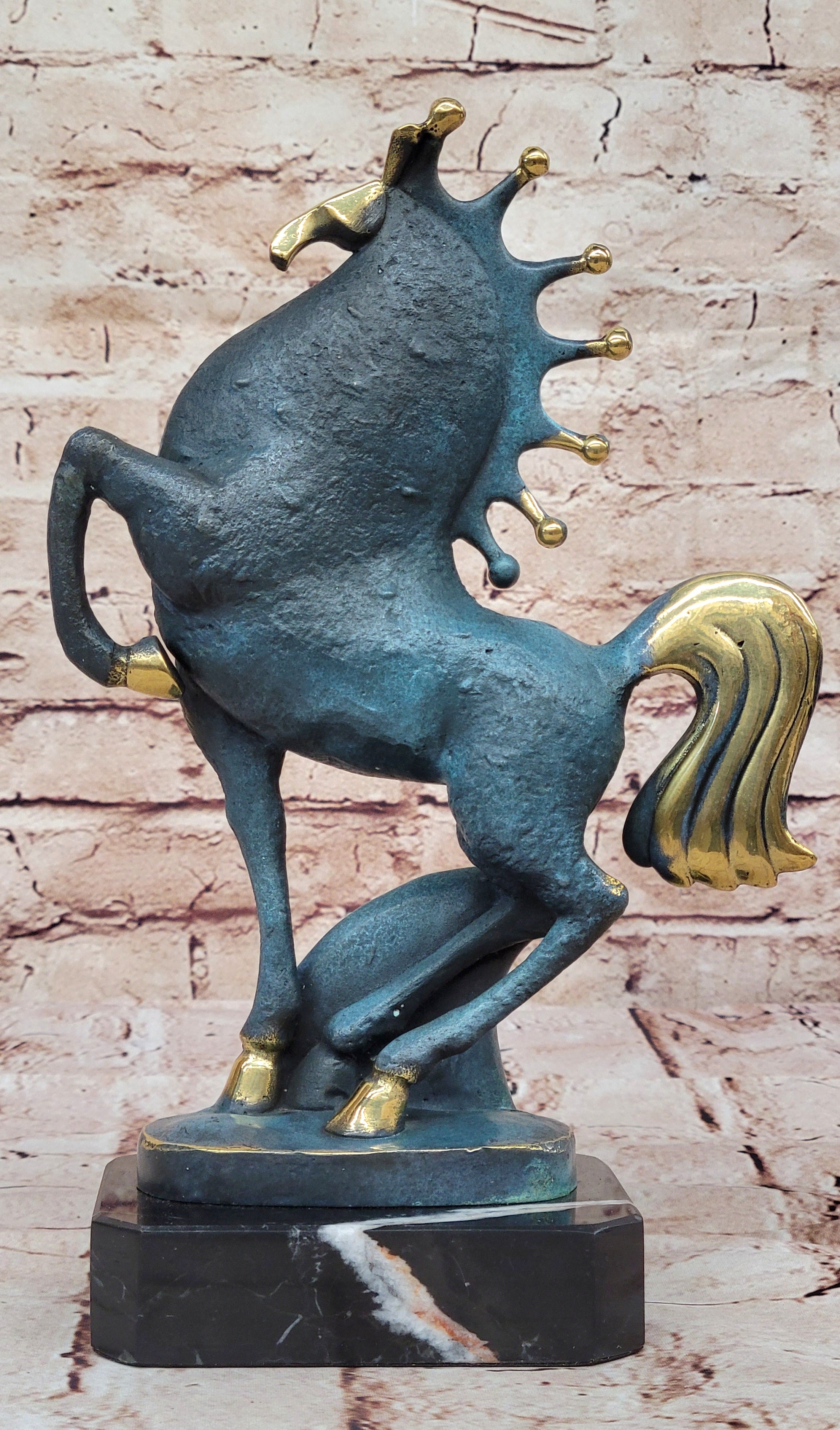 Artisanal Bronze Statue - Tang Horse Reflections by Miguel Lopez Sale