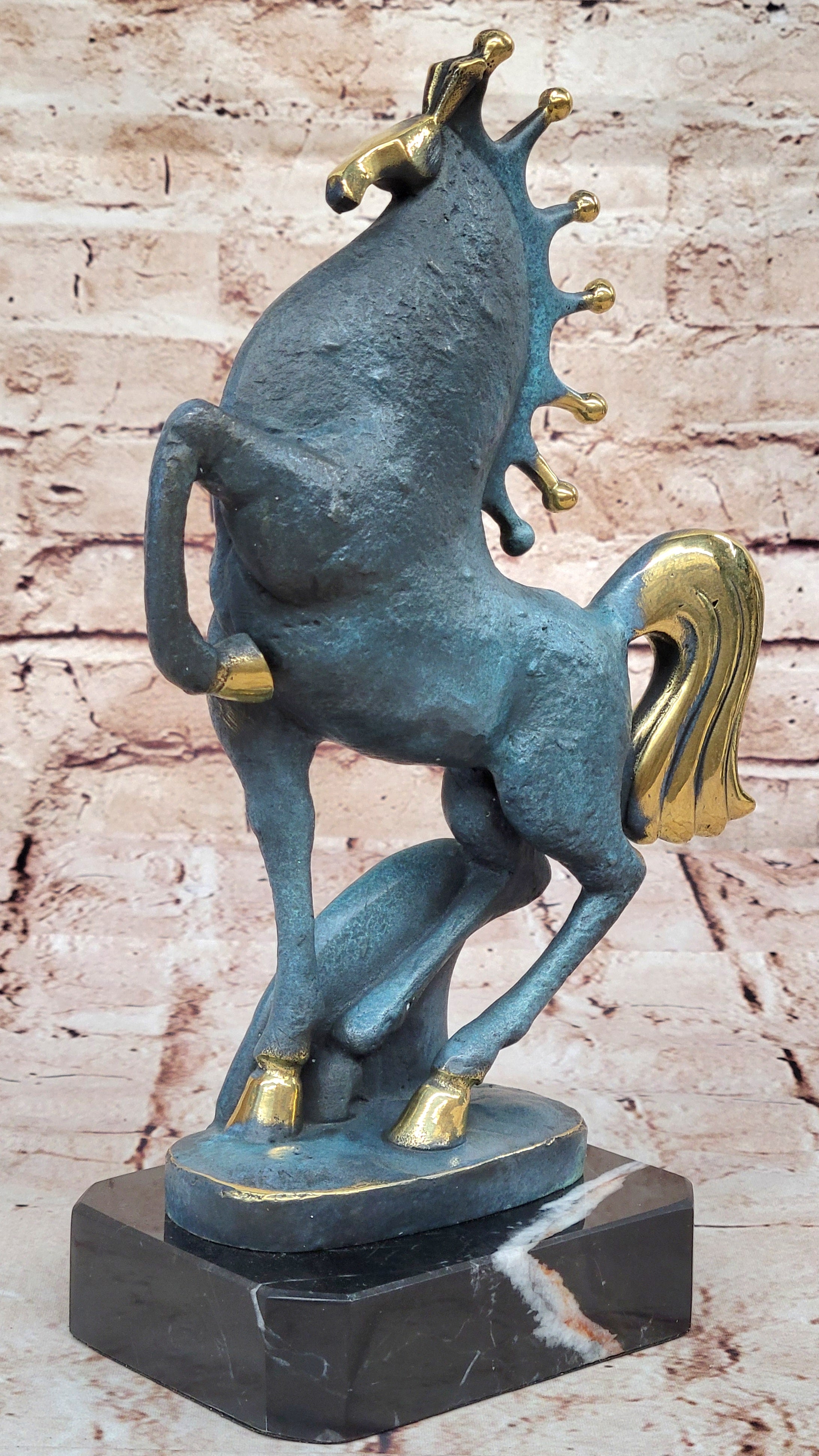 Artisanal Bronze Statue - Tang Horse Reflections by Miguel Lopez Sale