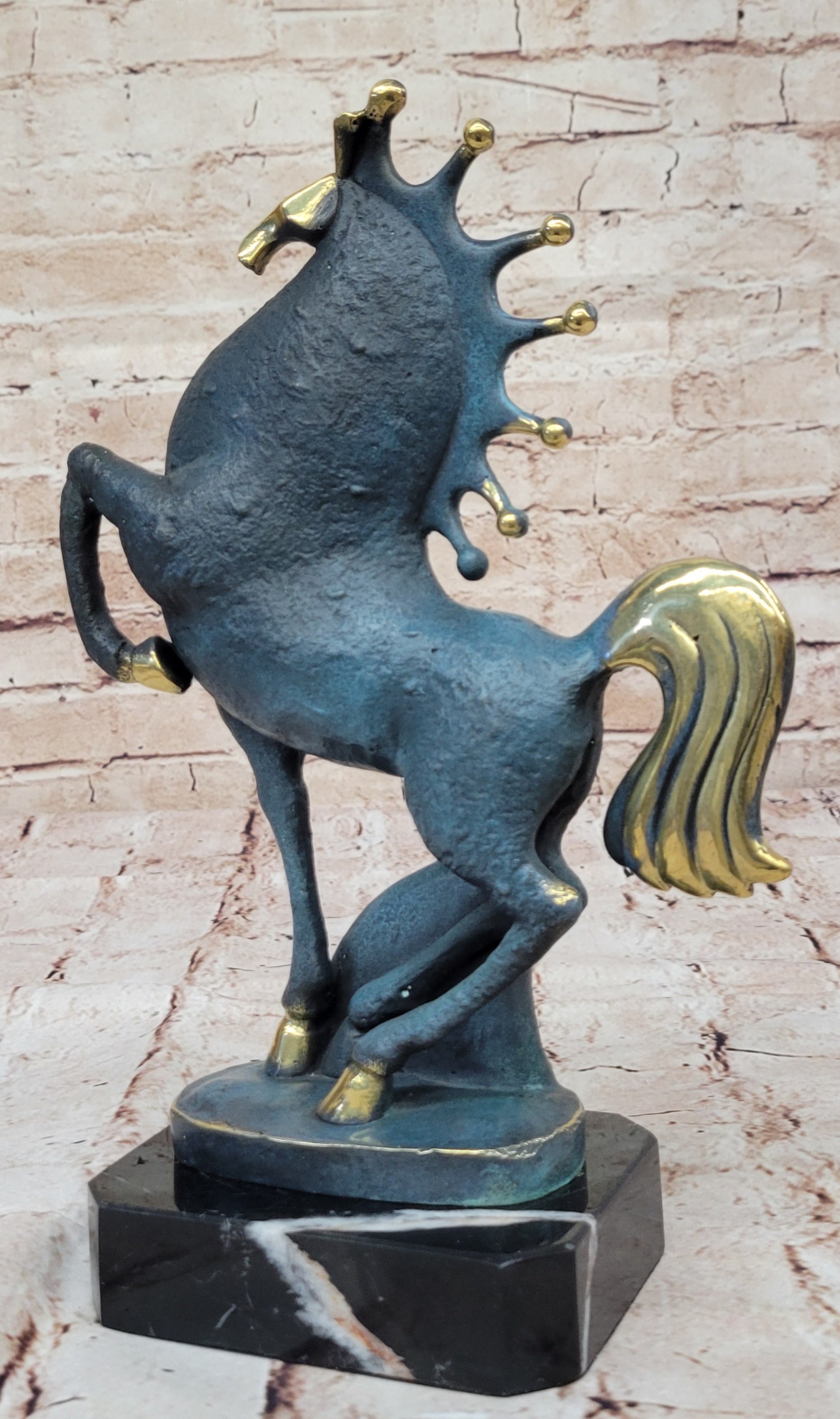 Artisanal Bronze Statue - Tang Horse Reflections by Miguel Lopez Sale