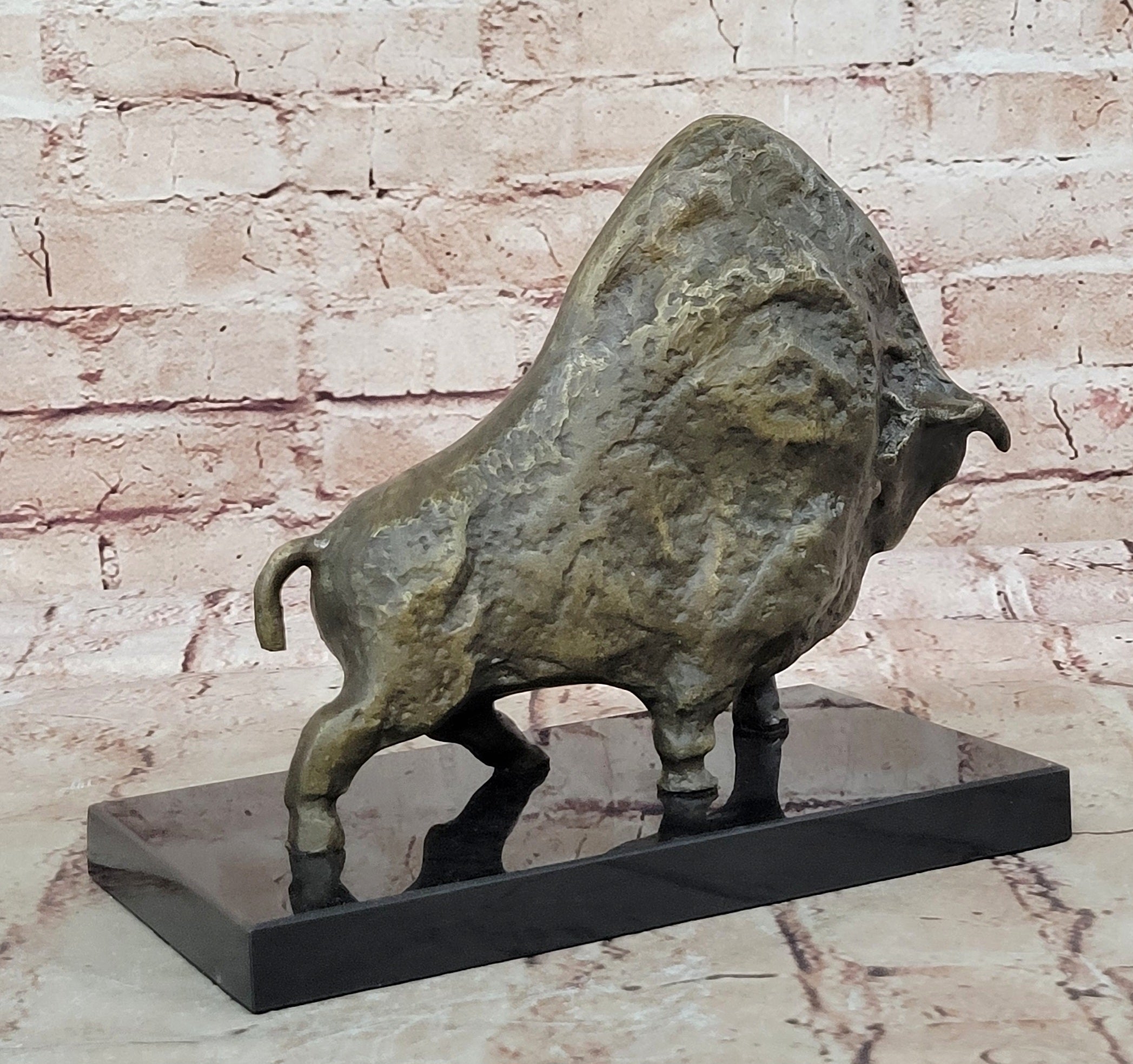 European Bronze Copper Sculpture Abstract Picasso Bull Cow Cattle OX Statue