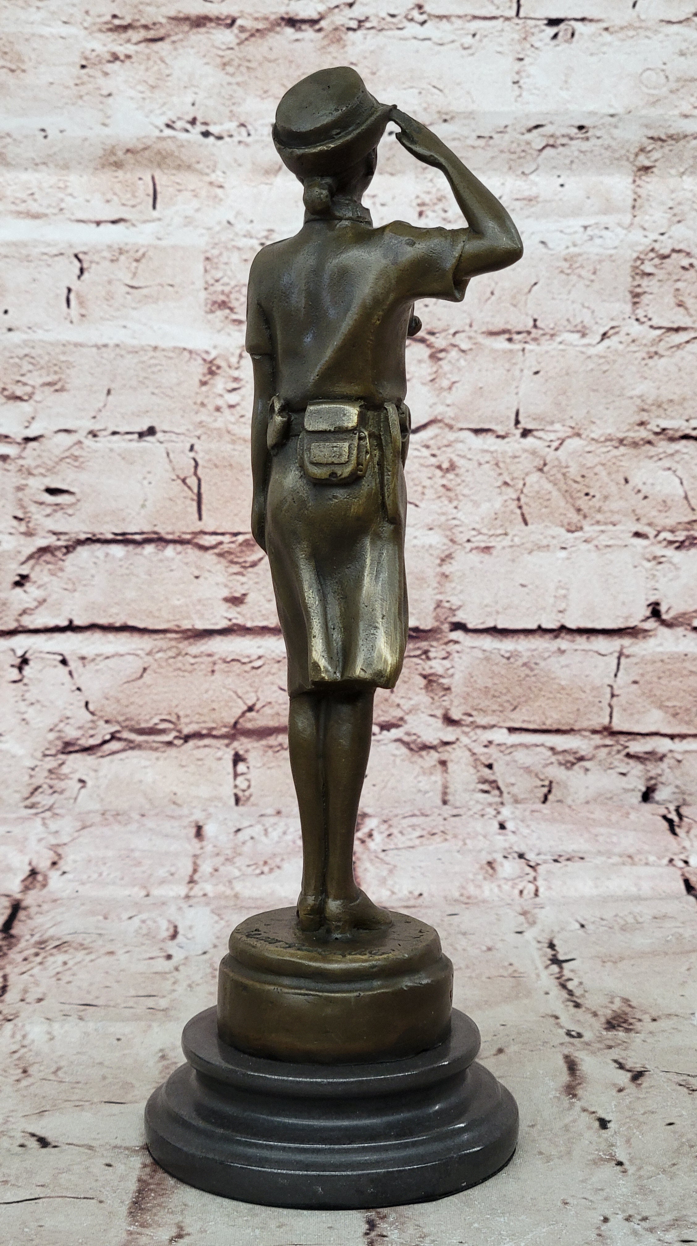 Collectible Museum Quality Police Woman Officer Bronze Statue