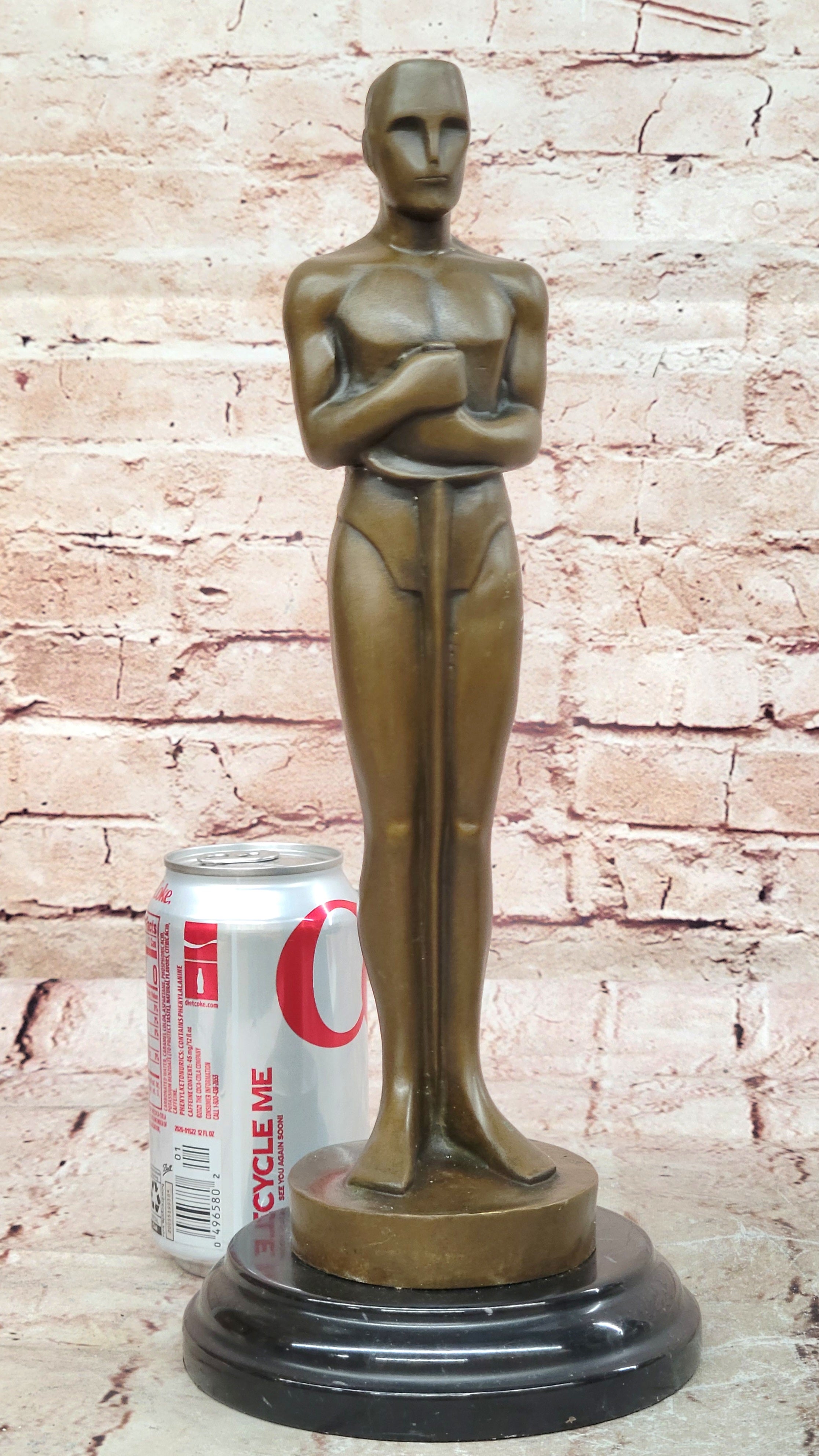 Collectible Real Bronze Academy Trophy Sculpture Hand Made Artwork Decor