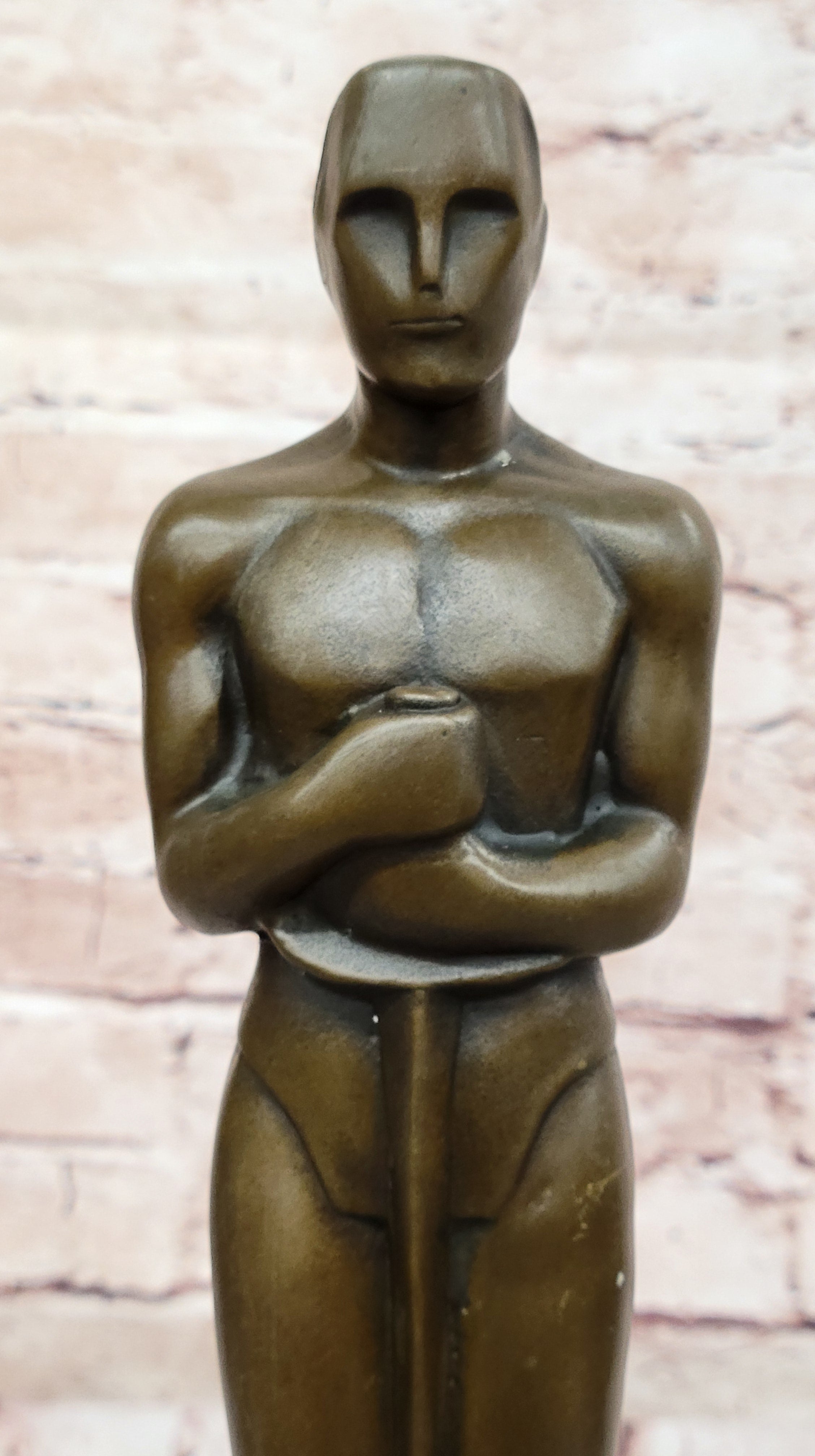 Collectible Real Bronze Academy Trophy Sculpture Hand Made Artwork Decor