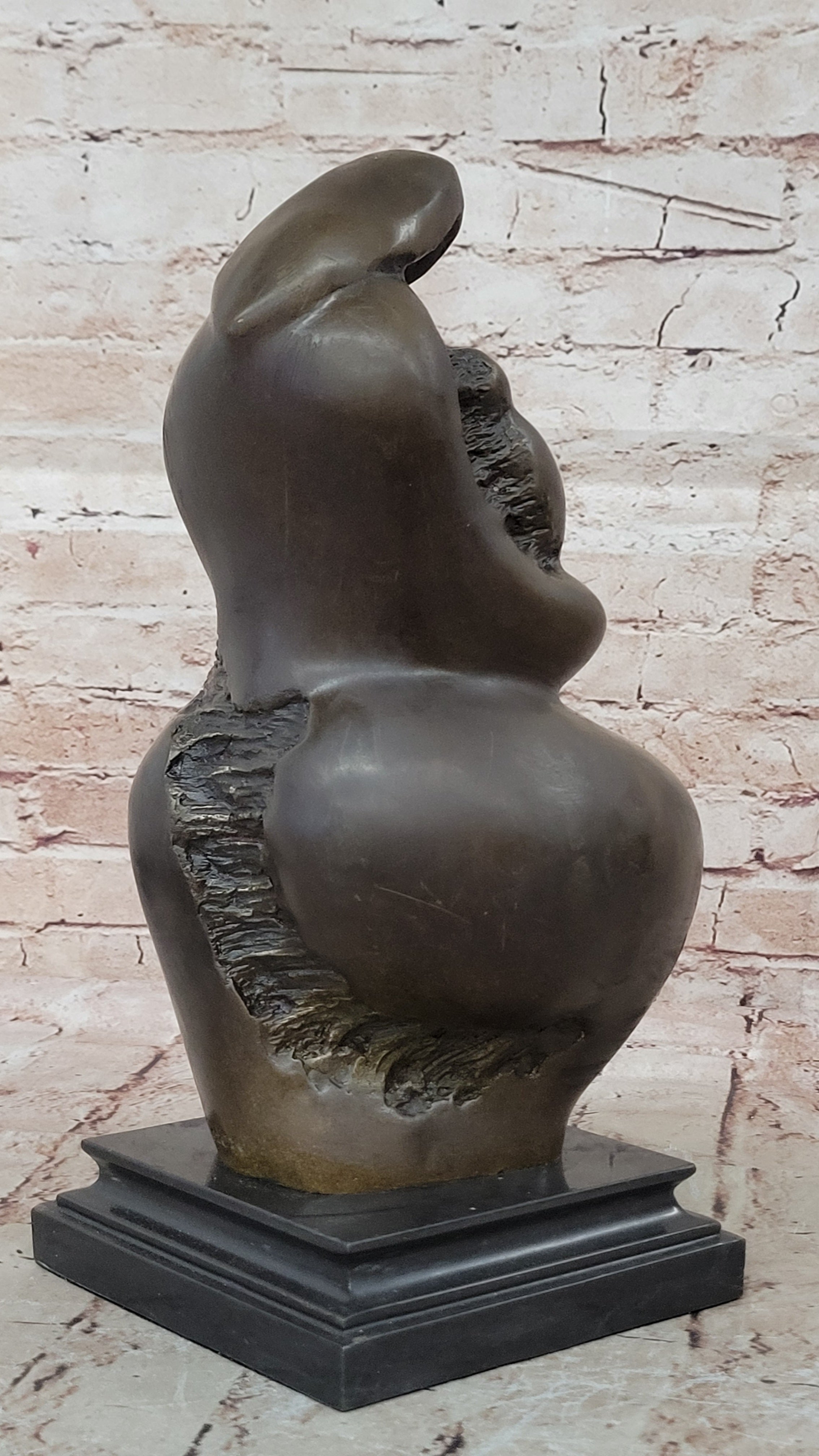 Hand Made Modern Style Mother and Child Bronze Statue, Botero Artwork, Lost Wax Method