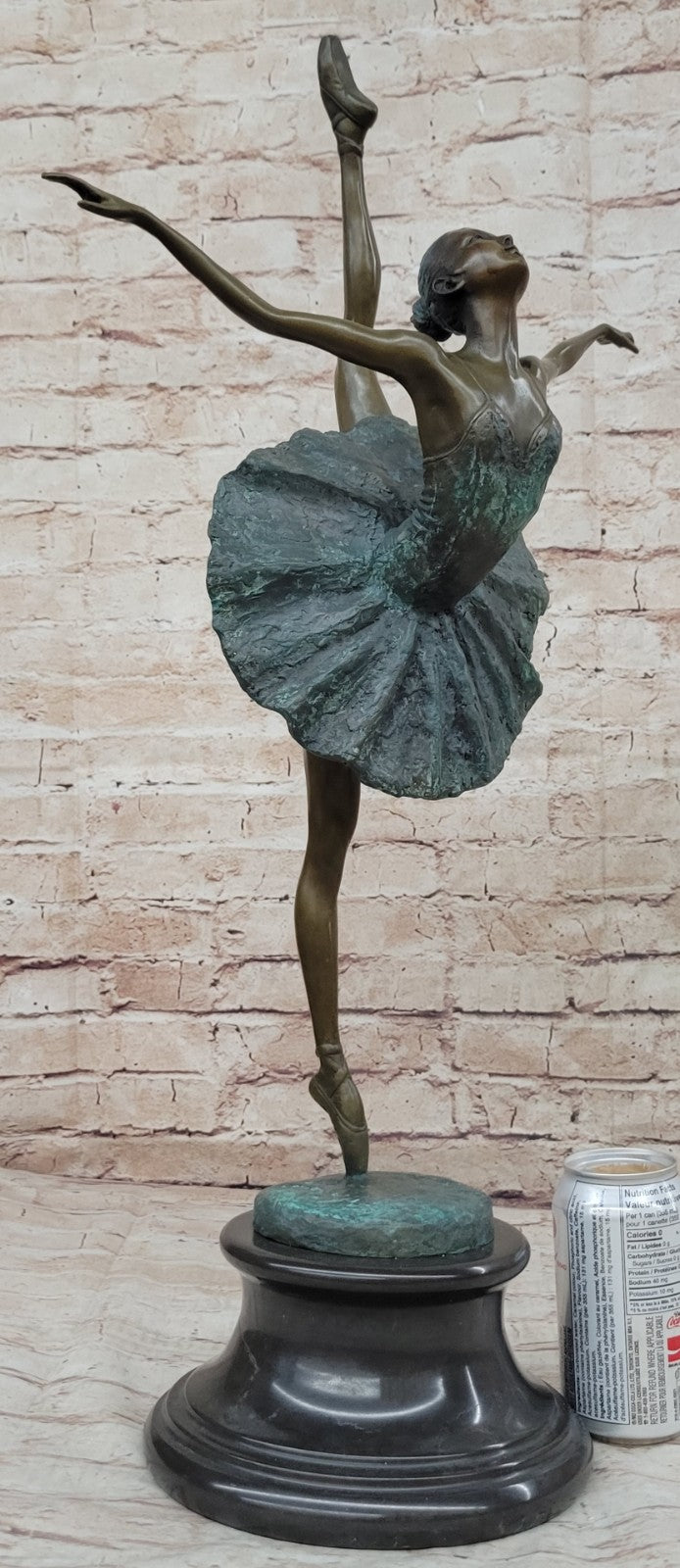Classic Art Deco Ballerina Sculpture in Bronze by Miguel Lopez Hand Made