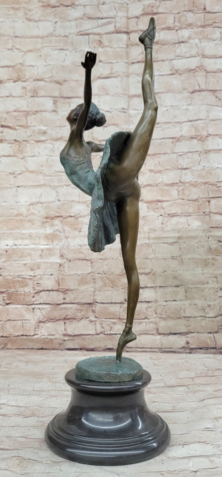 Classic Art Deco Ballerina Sculpture in Bronze by Miguel Lopez Hand Made