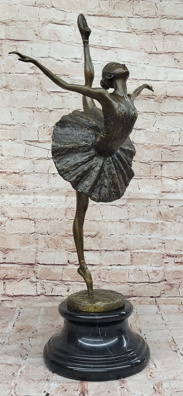 Extra Large Bronze Ballerina Sculpture - Fine Art for Home Office Decor
