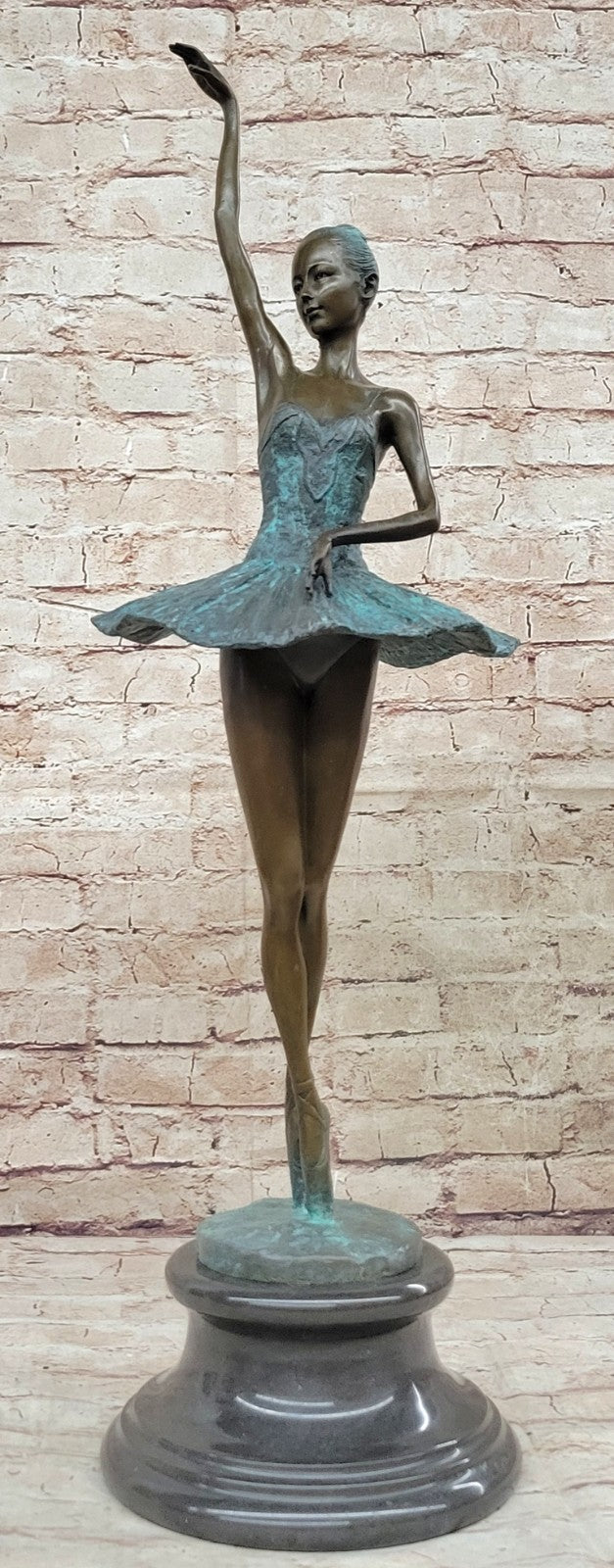 Elegant Miguel Lopez Bronze Ballerina Dancer - Lost Wax Method Artwork MILO